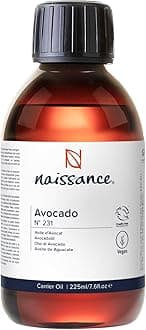 Naissance Avocado Oil (No. 231) - 225ml - Natural, Vegan - Moisturiser for Skin, Face, Nails, Body, Hair, Growth, Nails, Soap Making, Massage
