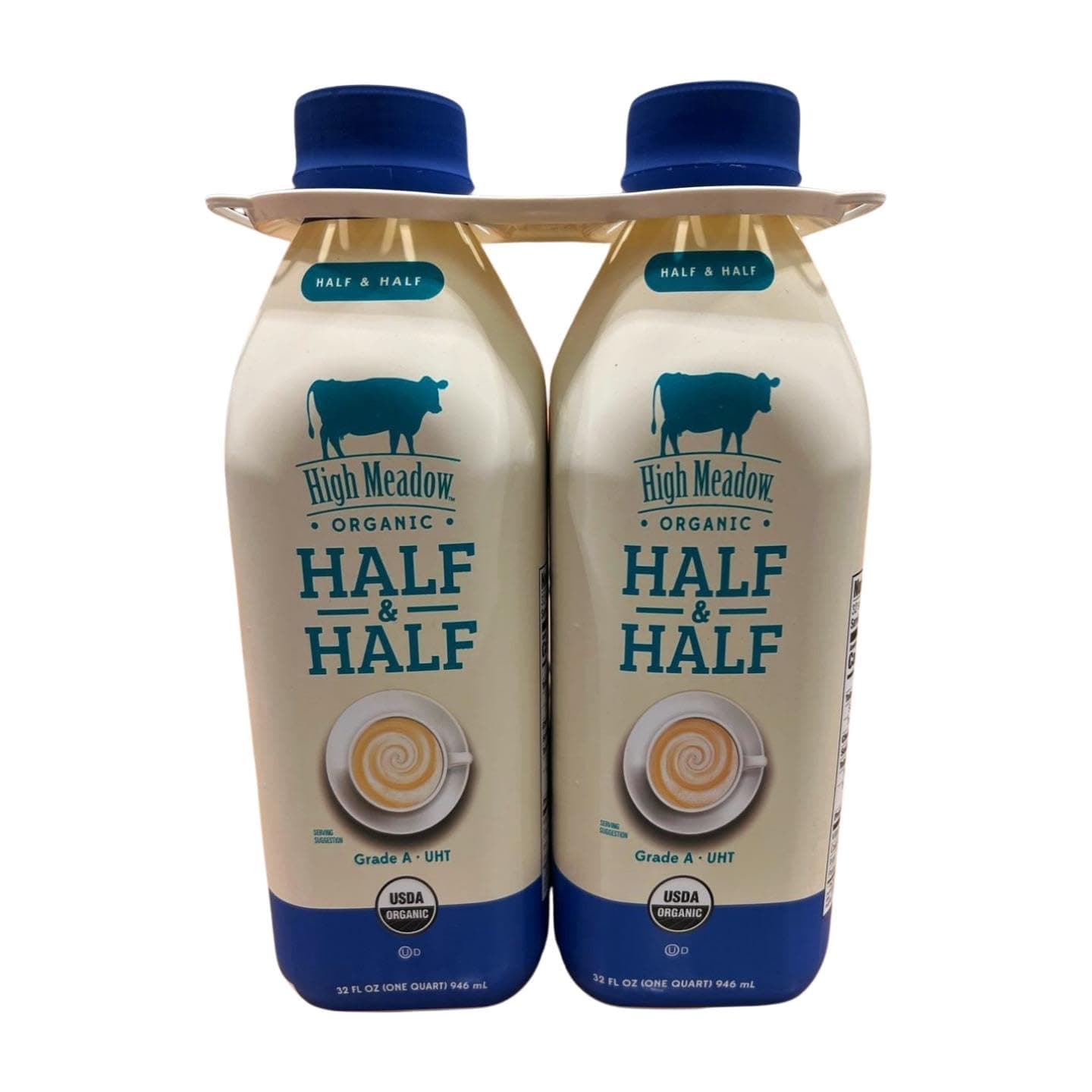 Organic Grade A UHT Half and Half, Pack of 2, 32 fl oz Each