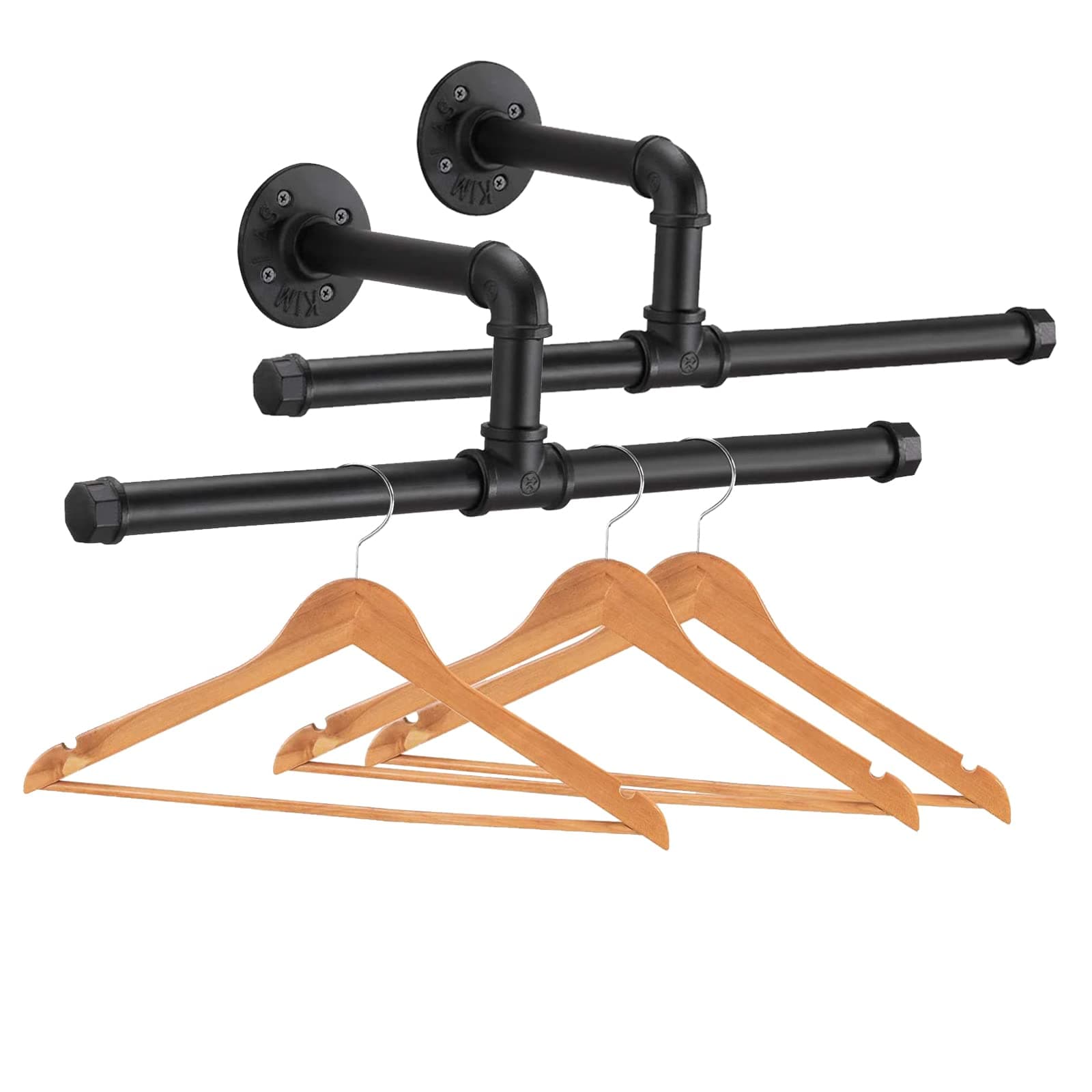 T Shape Industrial Pipe Floating Clothing Rack