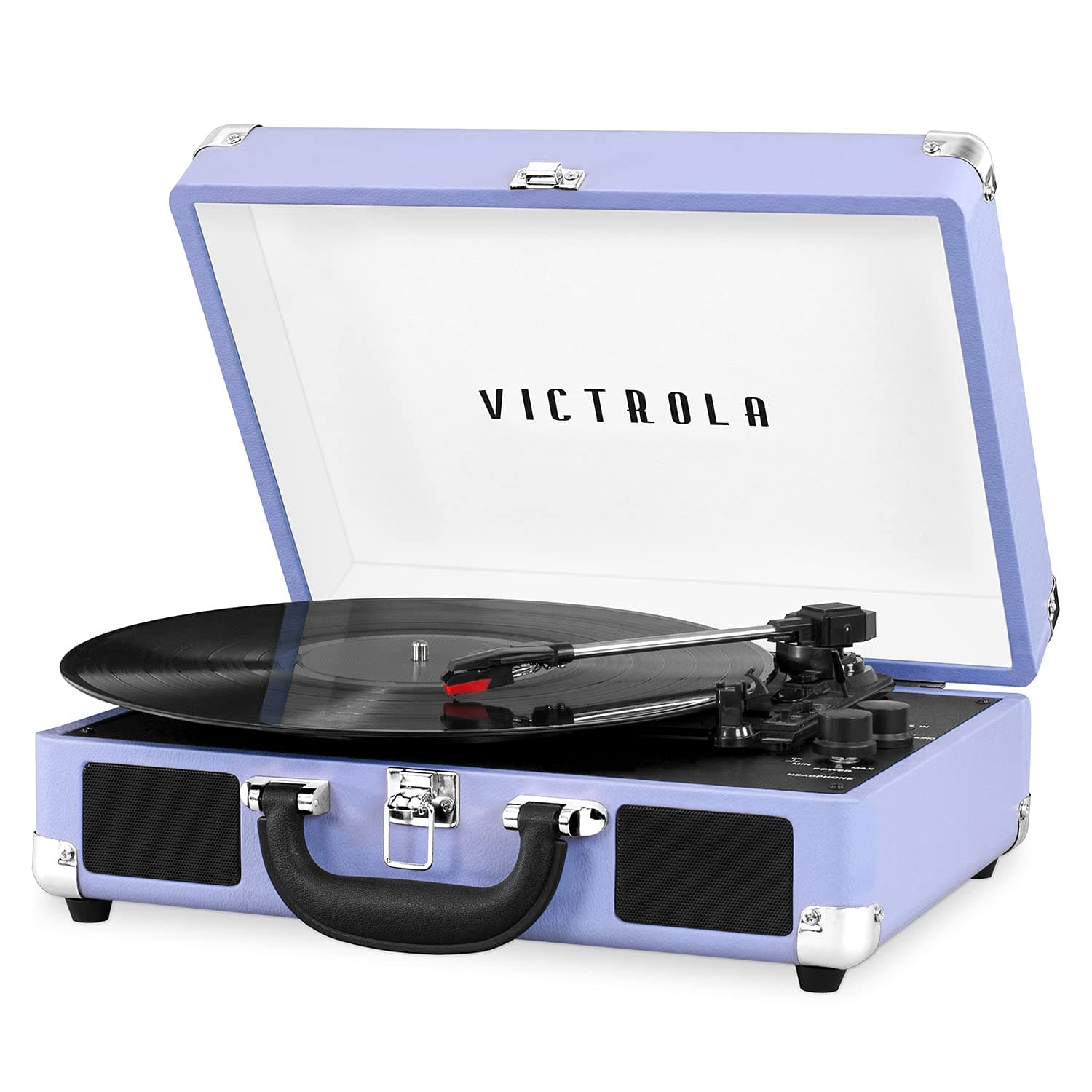 Bluetooth Suitcase Record Player with 3-Speed Turntable