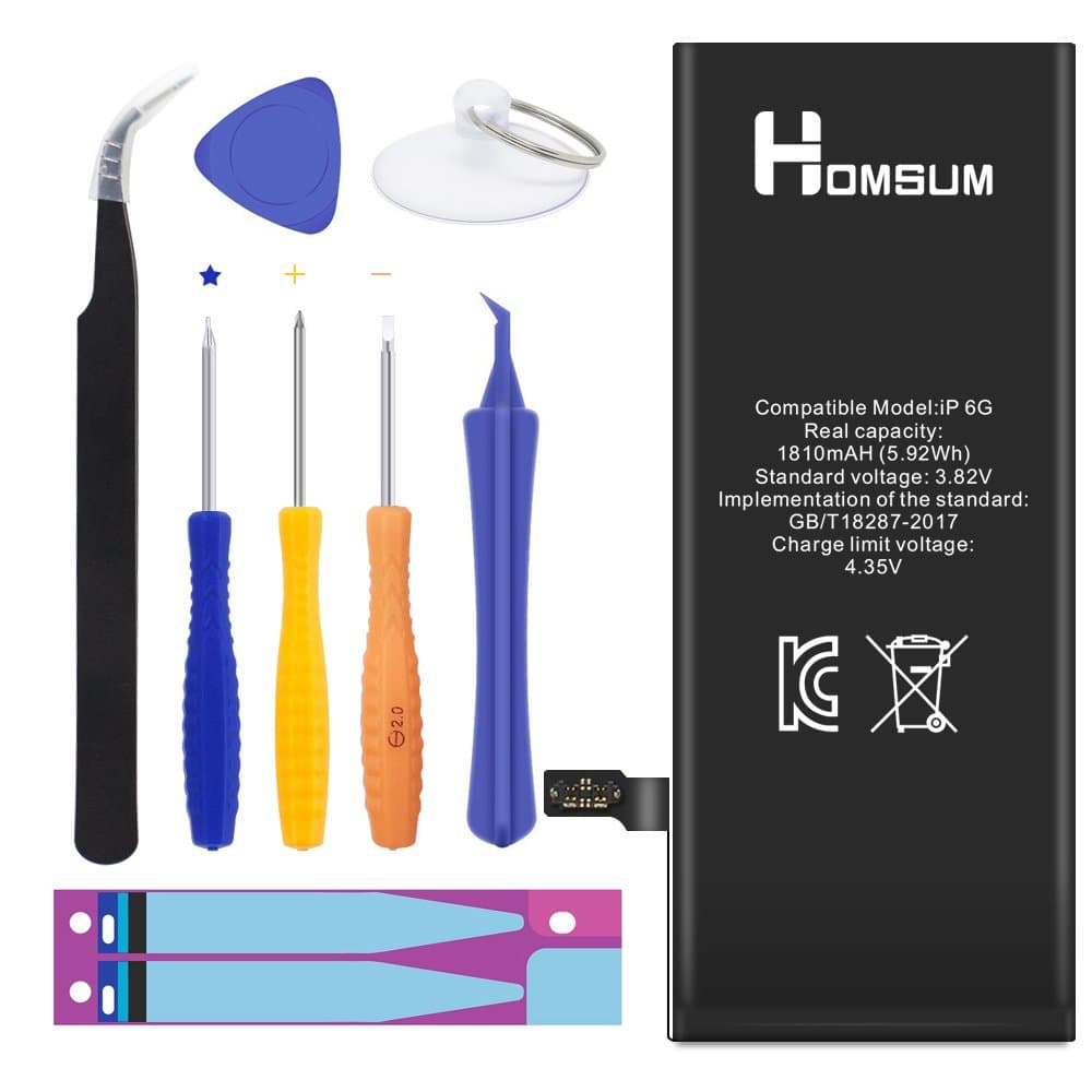 HOMSUM Replacement Battery for iPhone 5 with Repair Replacement Kits & Instructions - (Full 1440 mAh)