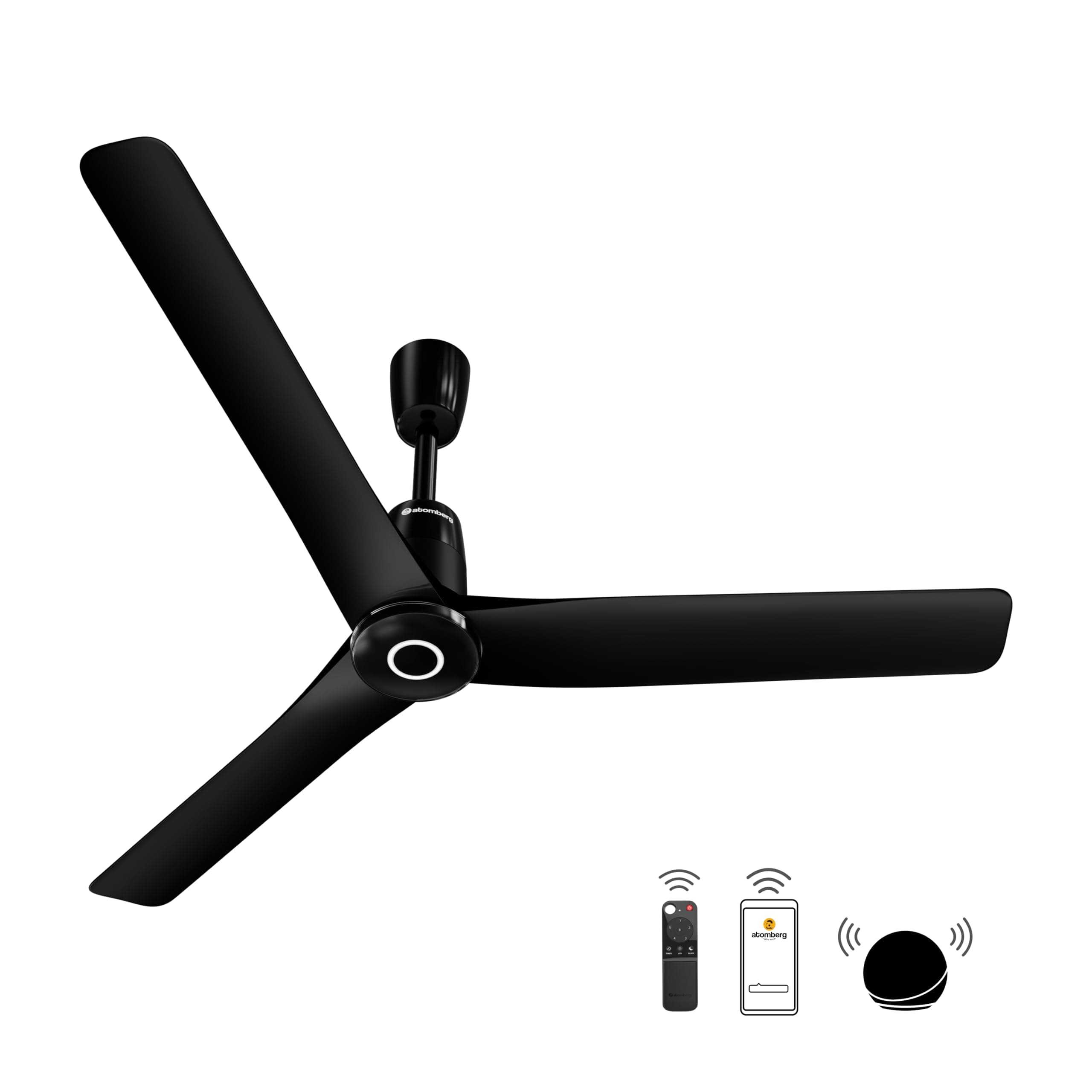 Aris Contour Smart 1200mm BLDC Ceiling Fan with IoT & Remote,5 star,Best-in-class Air Delivery,Silent Operation, Award Winning Sleek Design (Midnight Black)