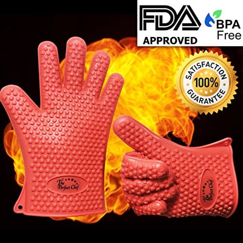 Maximum HEAT Protection For Baking-Grilling-Managing Hot Items. Great Sale-Off For The Up-Coming Grilling Season!!! Time Limited Offer.! [Orange]