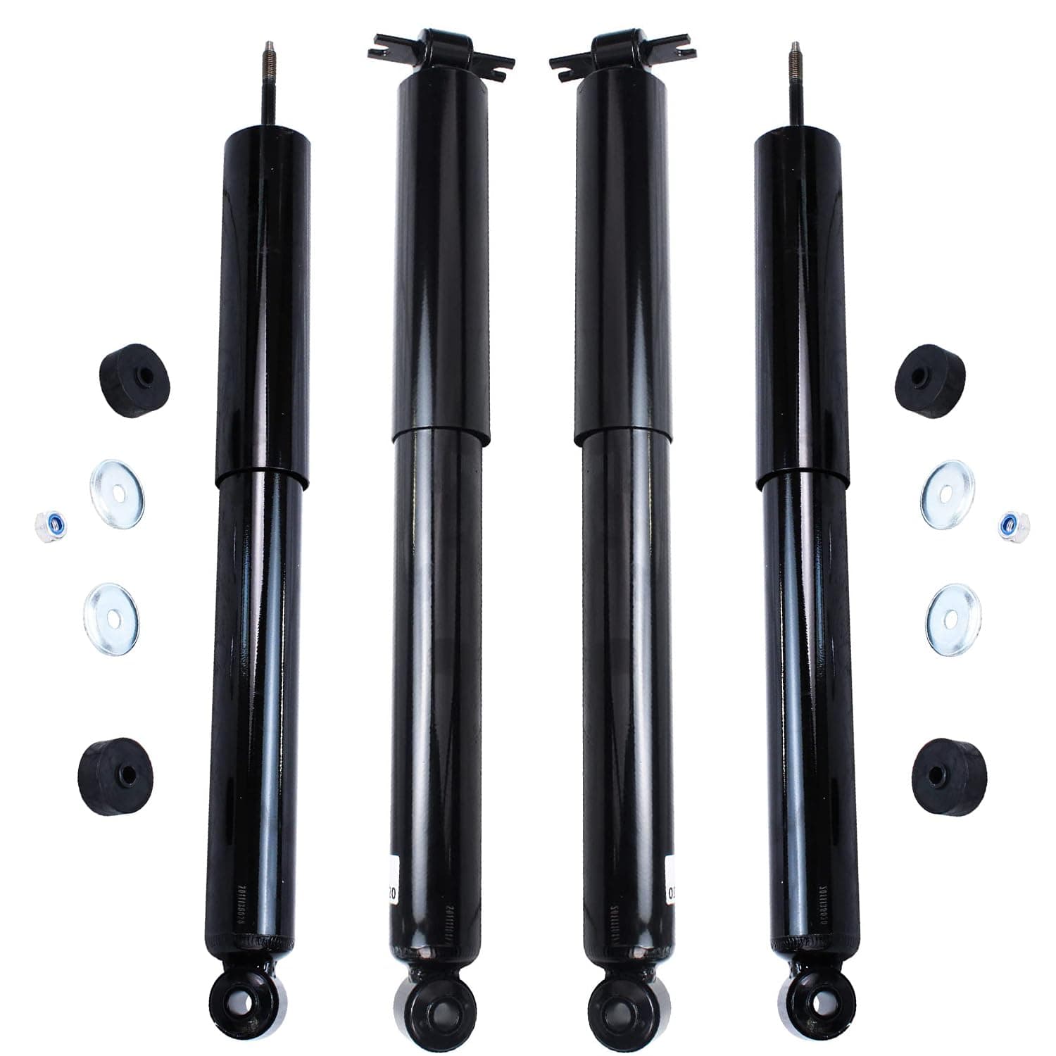 Front and Rear Shock Absorbers for 2007-2017 Jeep Wrangler, 2018 Wrangler JK 4 Complete Shock Absorber Assembly 2008 2009 2010 2011 2012 2013 2014 2015 2016 Replacement