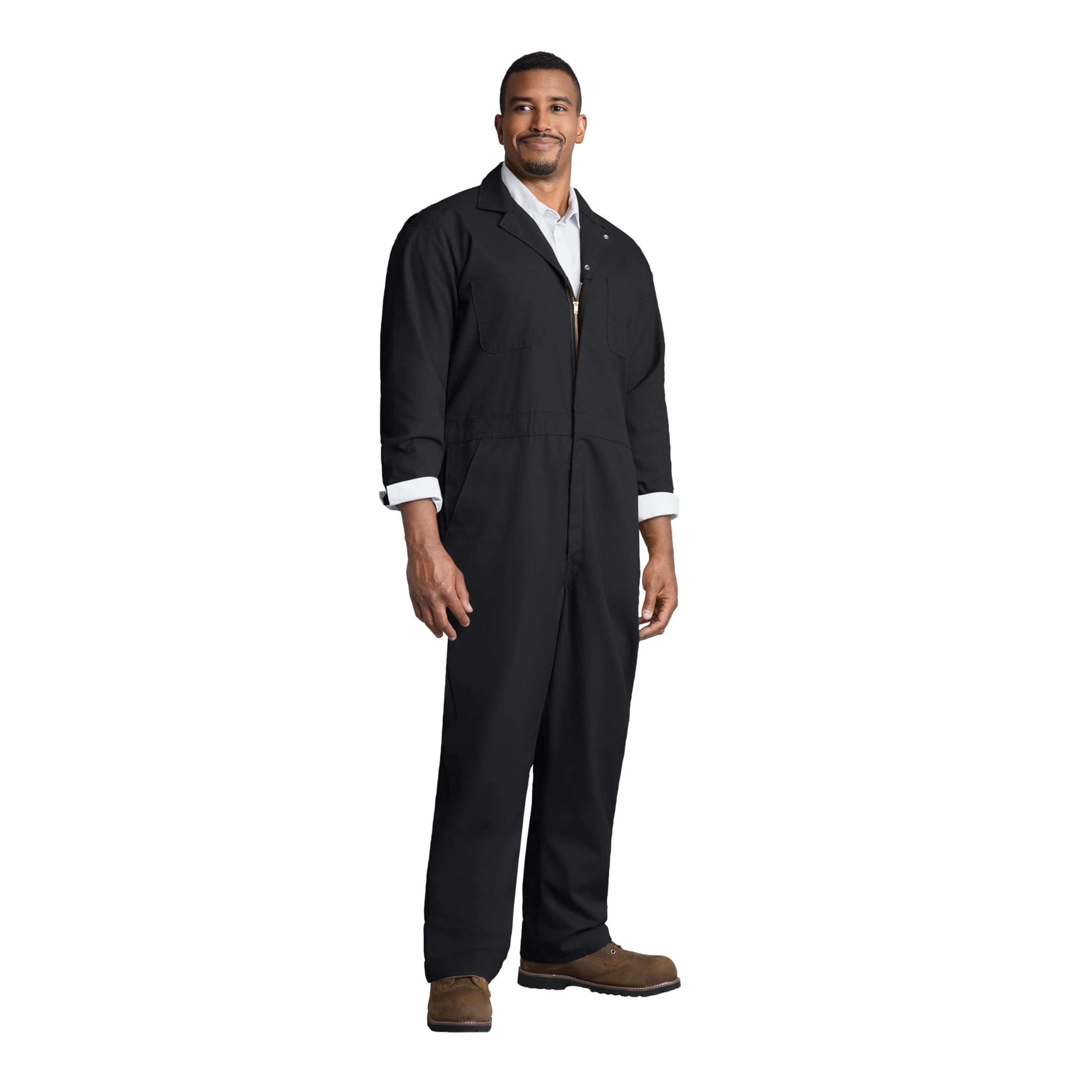 Red Kap Men's Twill Action Back Coverall With Chest Pockets - Mechanic Coveralls With Oversized Fit, Concealed Zippers