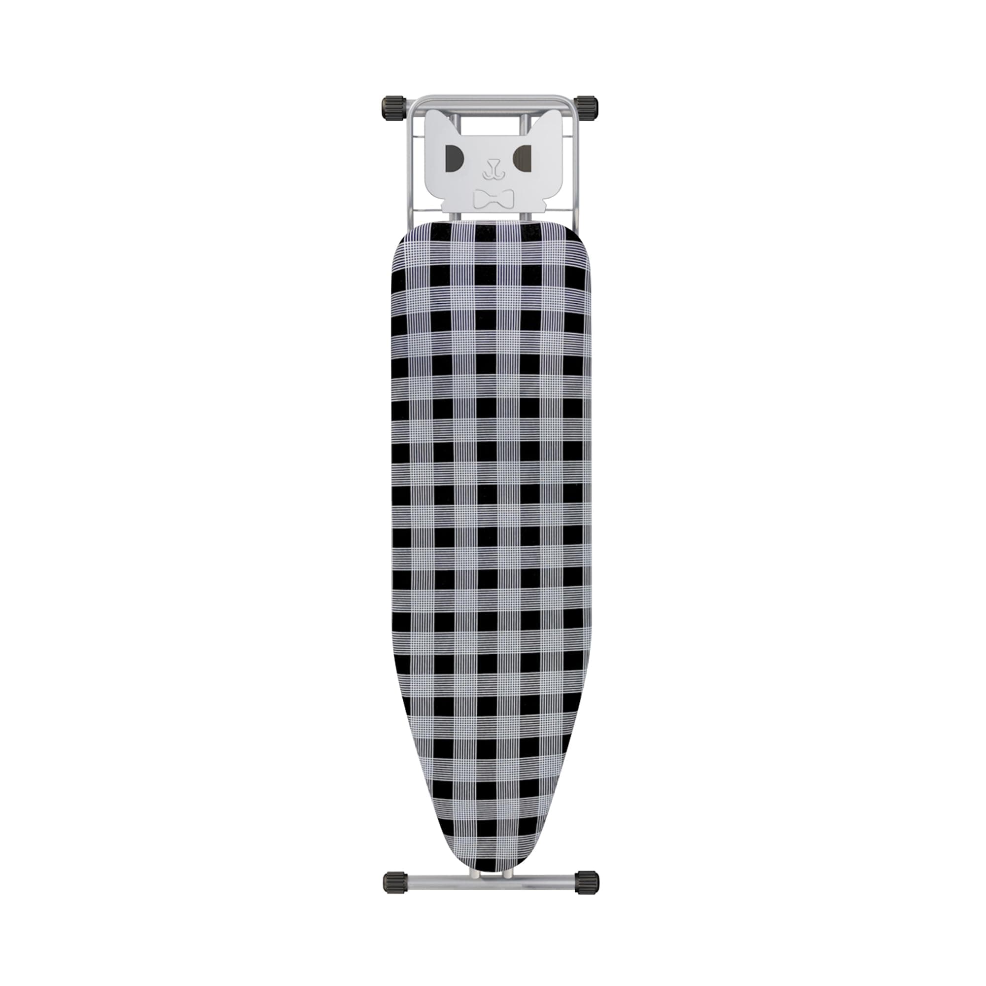 Jakeefud Ironing Board 13" X 43" W/Extra Thick Heavy Duty Padded Cover, Height Adjustable,Heat & Scorch Resistant Fabric, Anti-Skid Feet, Extra Wide, Easy to Fold Checkered Gray
