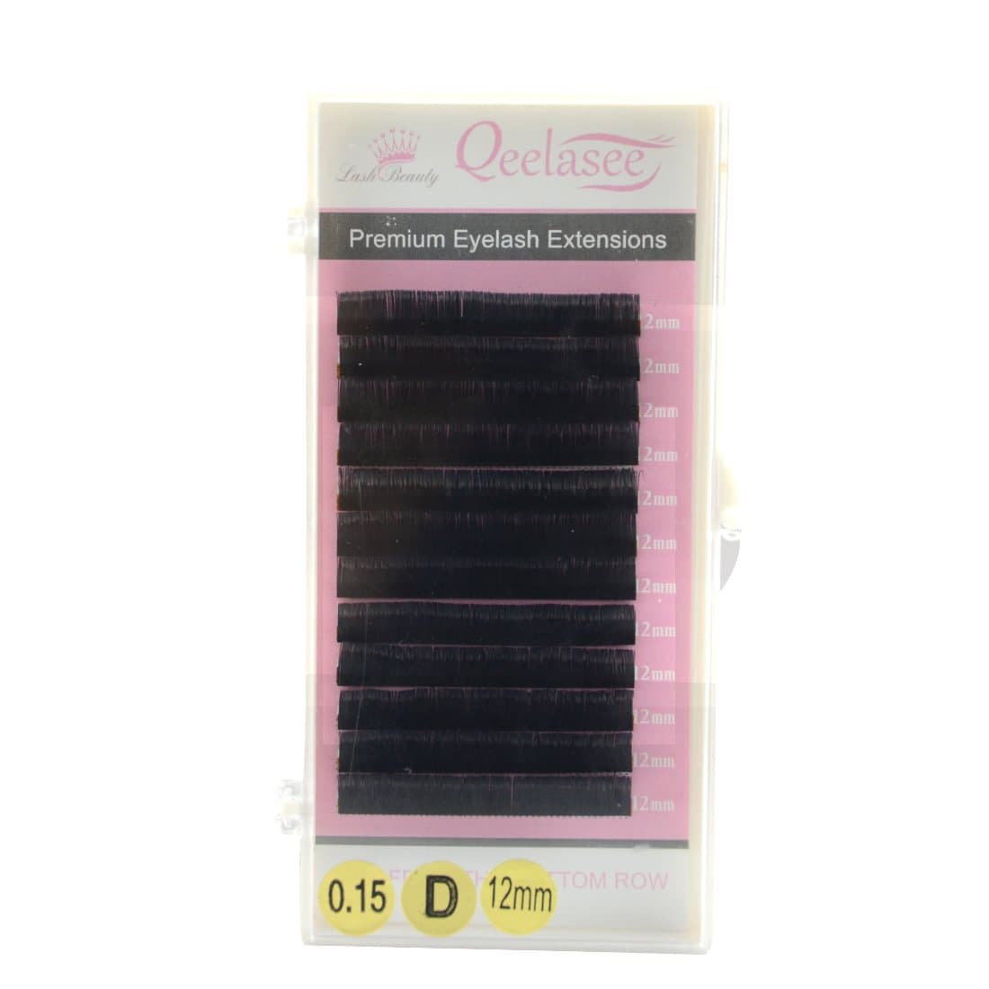 Matte Mink Flat Eyelash Extension 0.15 D Curl 15mm Split Tips Eyelashes False Mink Individual Eyelash Extension Professional Salon Used by Qeelasee