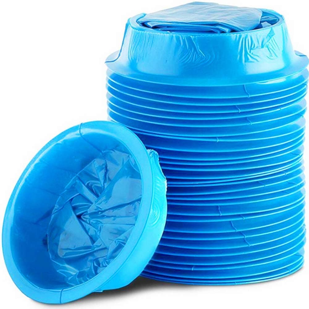 Disposable Sickness Emesis Vomit Bags - 1000ml, Pack of 10, Blue