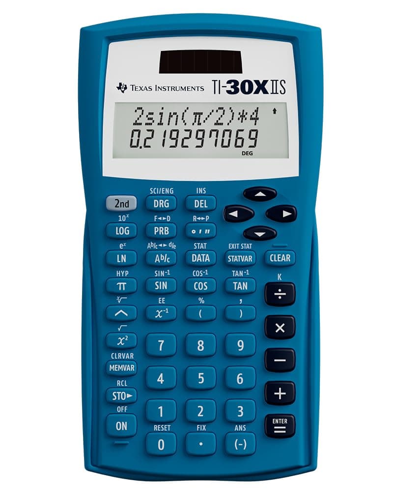 Texas Instruments TI-30XIIS Scientific Calculator, Blue