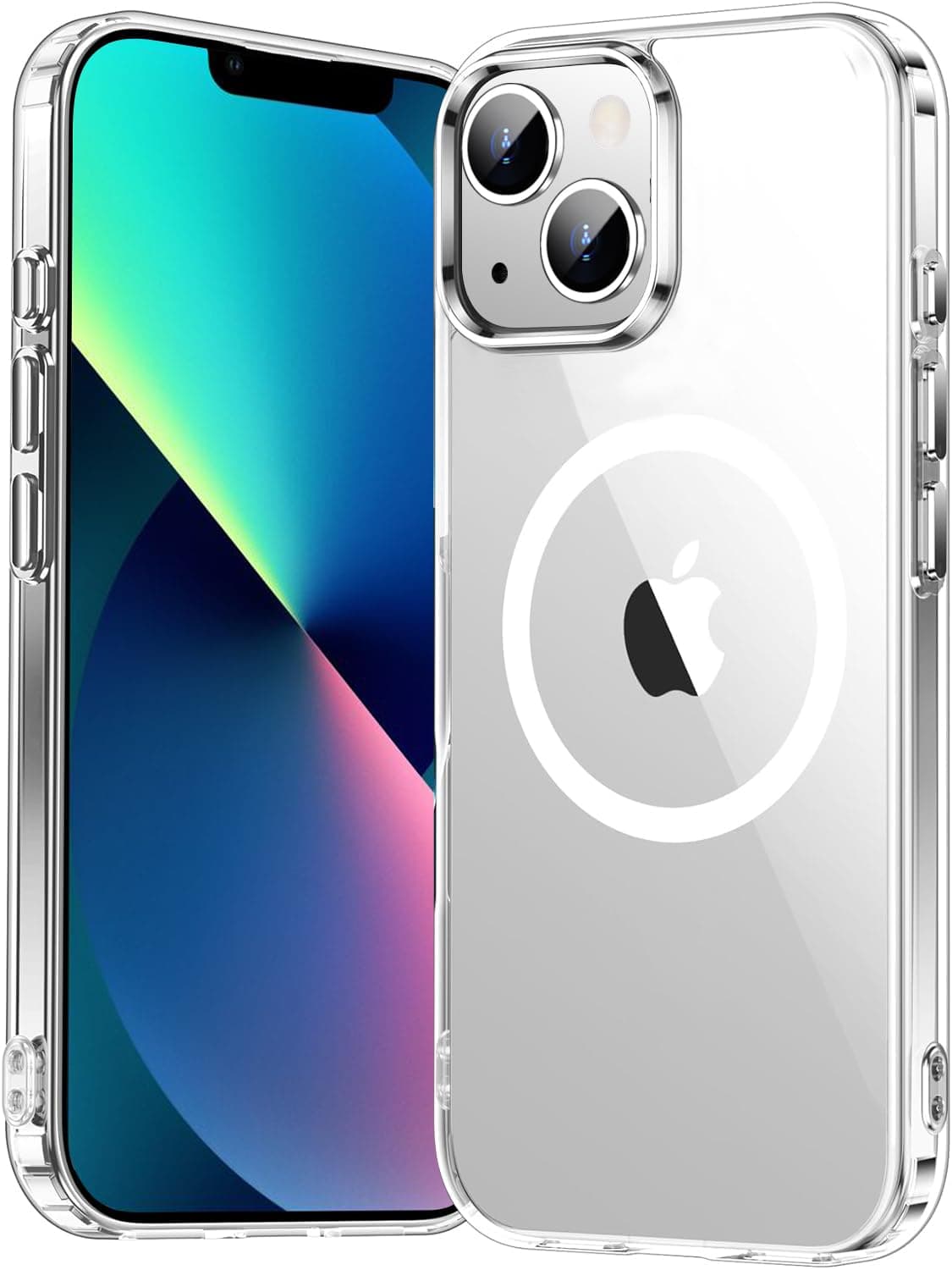 for iPhone 13 Case Clear, [Compatible with Magsafe][Anti-Yellowing][Military-Grade Protection] Shockproof Slim Magnetic Phone Case for iPhone 13, Transparent