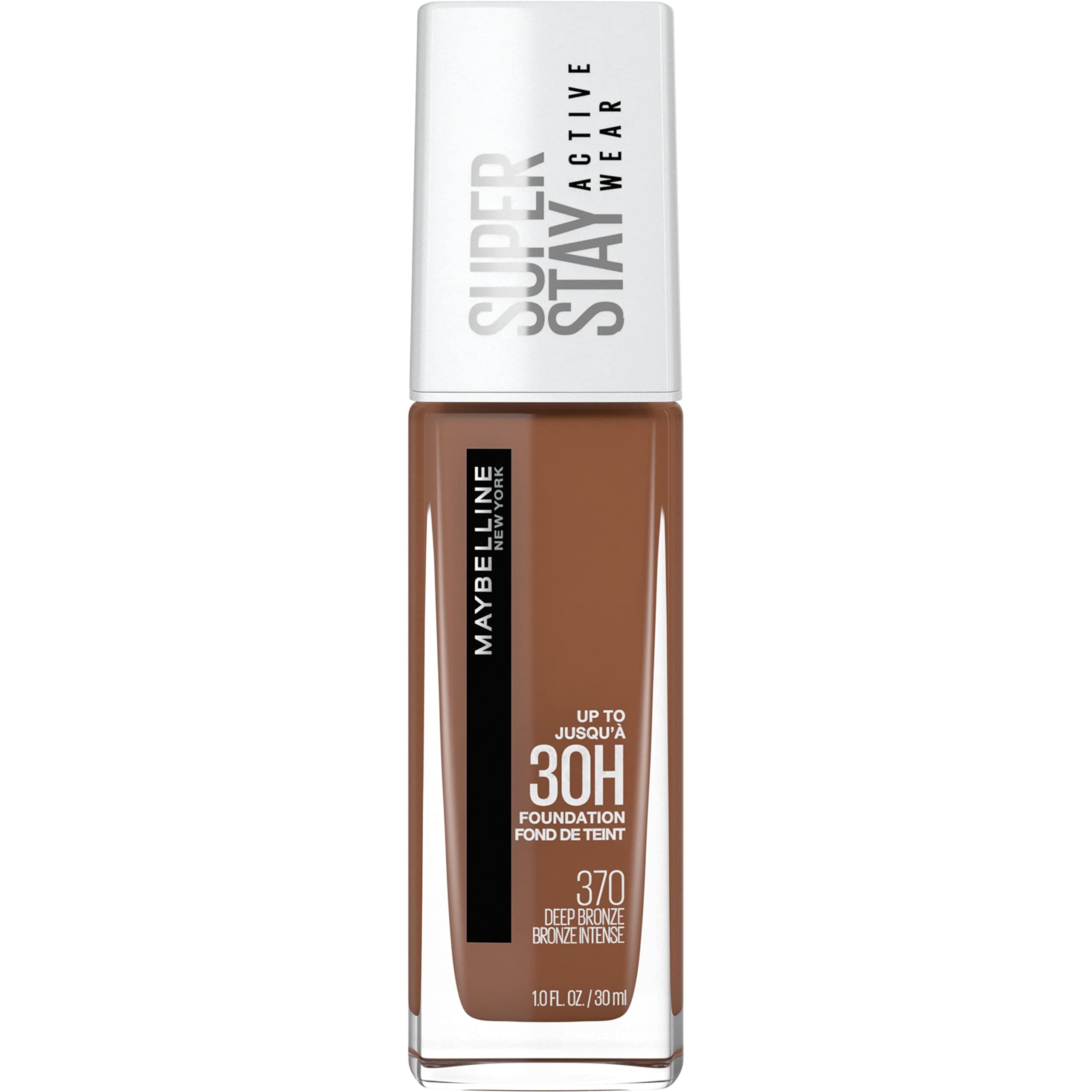 Super Stay Full Coverage Liquid Foundation Active Wear Makeup, Up to 30Hr Wear, Transfer, Sweat & Water Resistant, Matte Finish, Deep Bronze, 1 Count