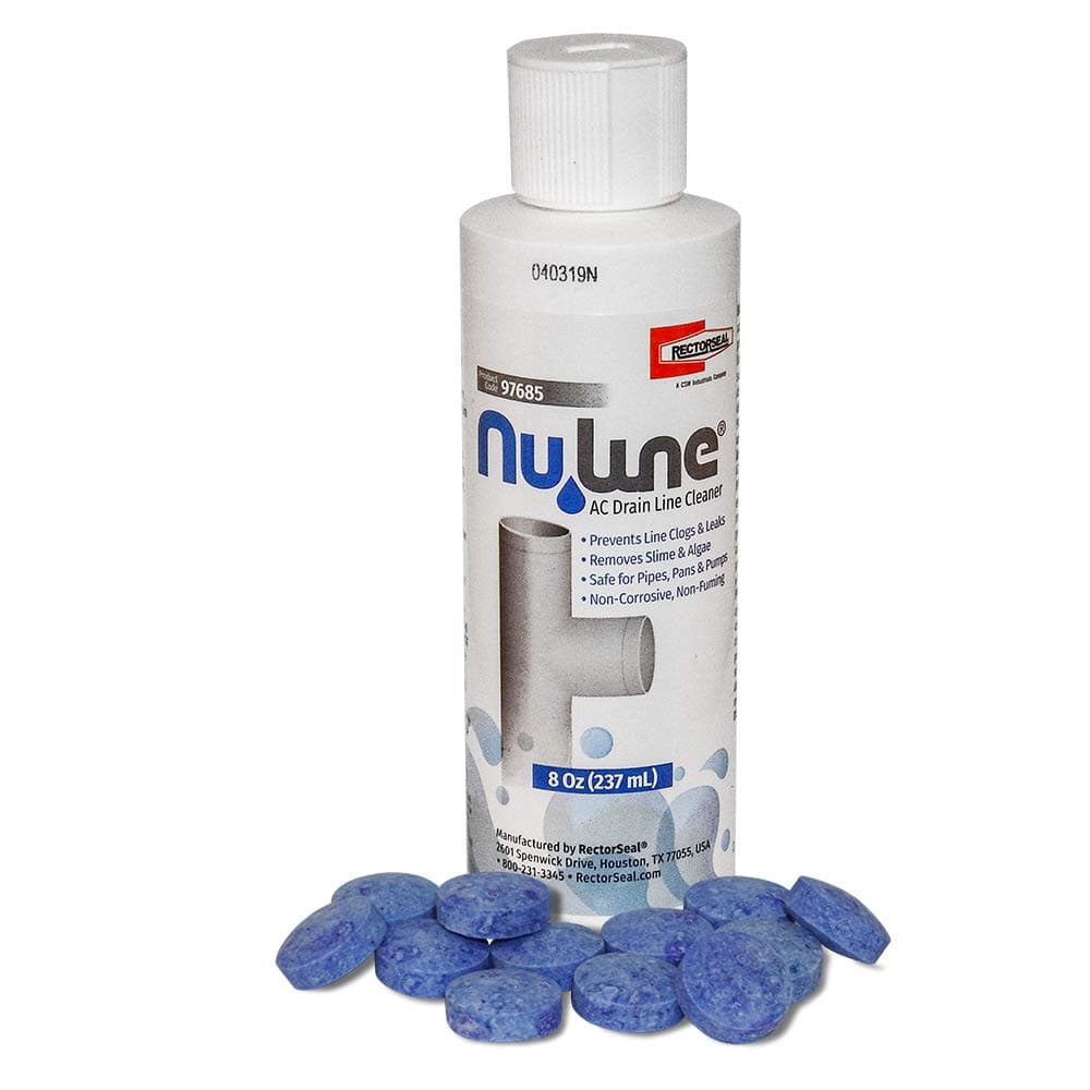 A/C Drain Pan & Drain Line Maintenance Kit, (1) 8 oz. Nu-Line Drain Cleaner (12) Drain Pan Tablets