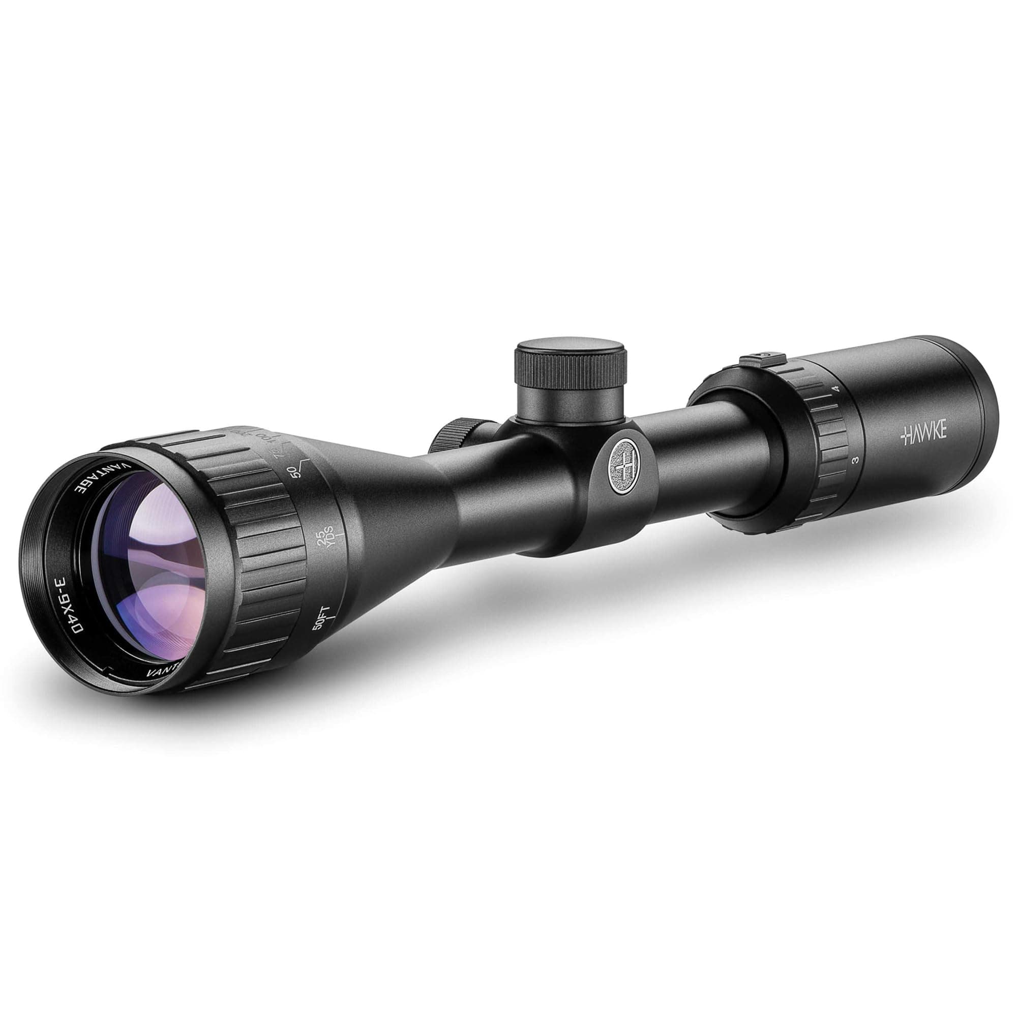 HAWKE Vantage 3-9x40 Riflescope - 1" Mono-Tube Shockproof Waterproof Fogproof Hunting Scope with Fast Focus Eyebell & Capped Low-Profile Resettable Turrets