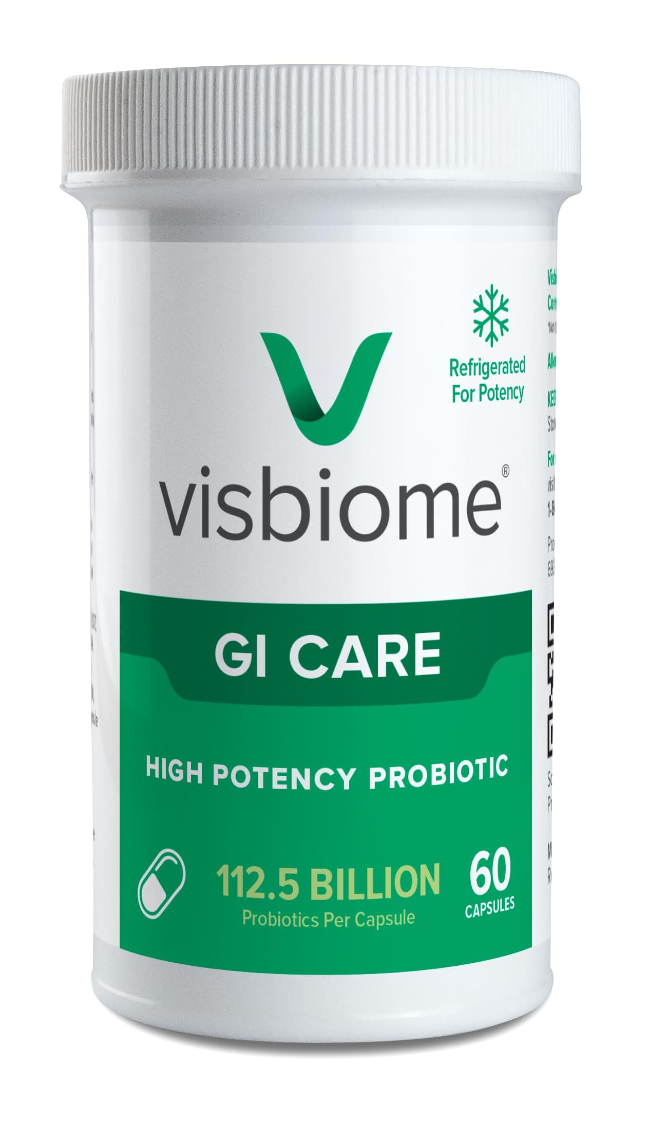 GI Care - High Potency Probiotic - 112.5 Billion CFU Live Probiotics, Original De Simone Formulation, Made in USA, 60 Capsules.
