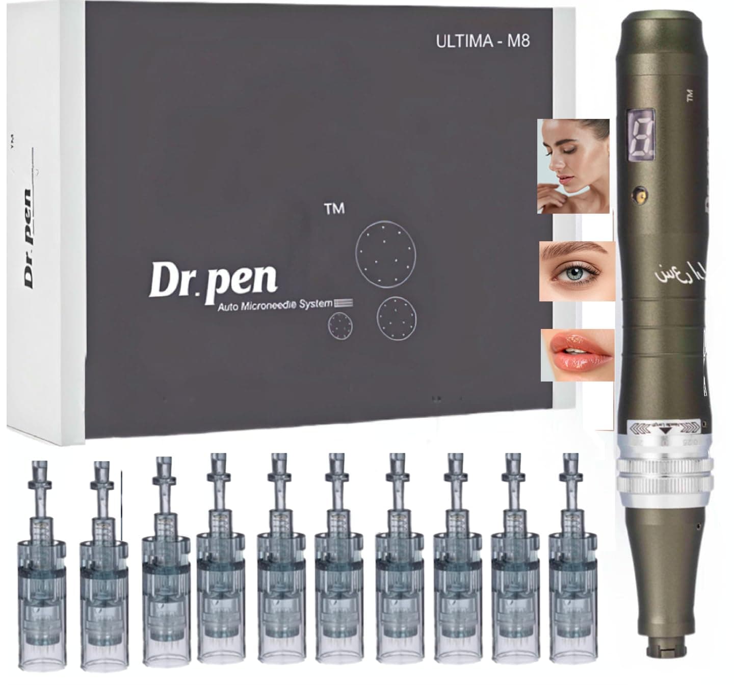 Dr. Pen Ultima Dermapen M8 Wireless Microneedling Kit Including 10 Cartridges(16-pin x 5 pcs, 36-pin x 5pcs)