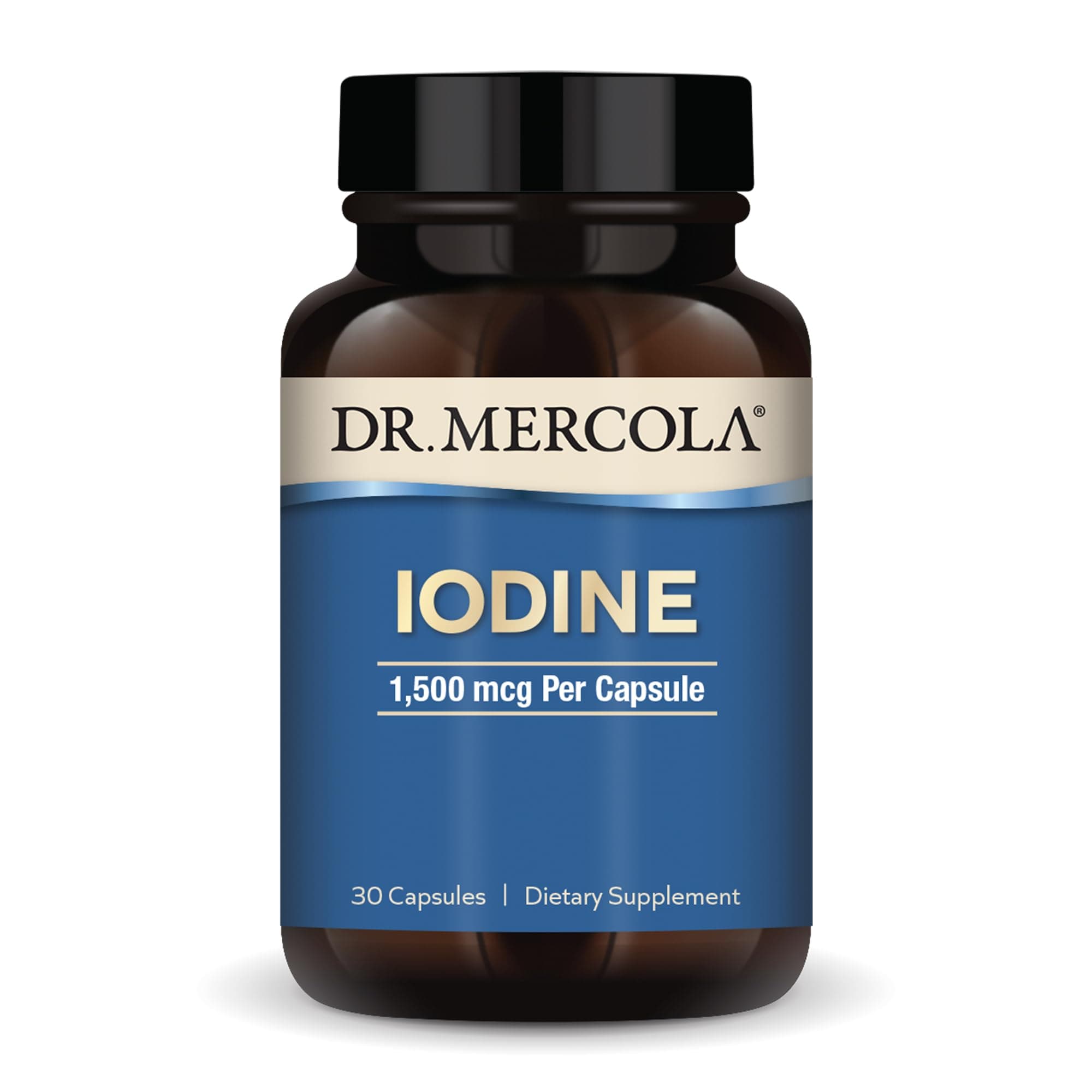 Dr. MercolaIodine, 30 Servings (30 Capsules), Helps Support Bone and Brain Health, Helps Support Energy Optimal Levels, Non GMO, Soy Free, Gluten Free
