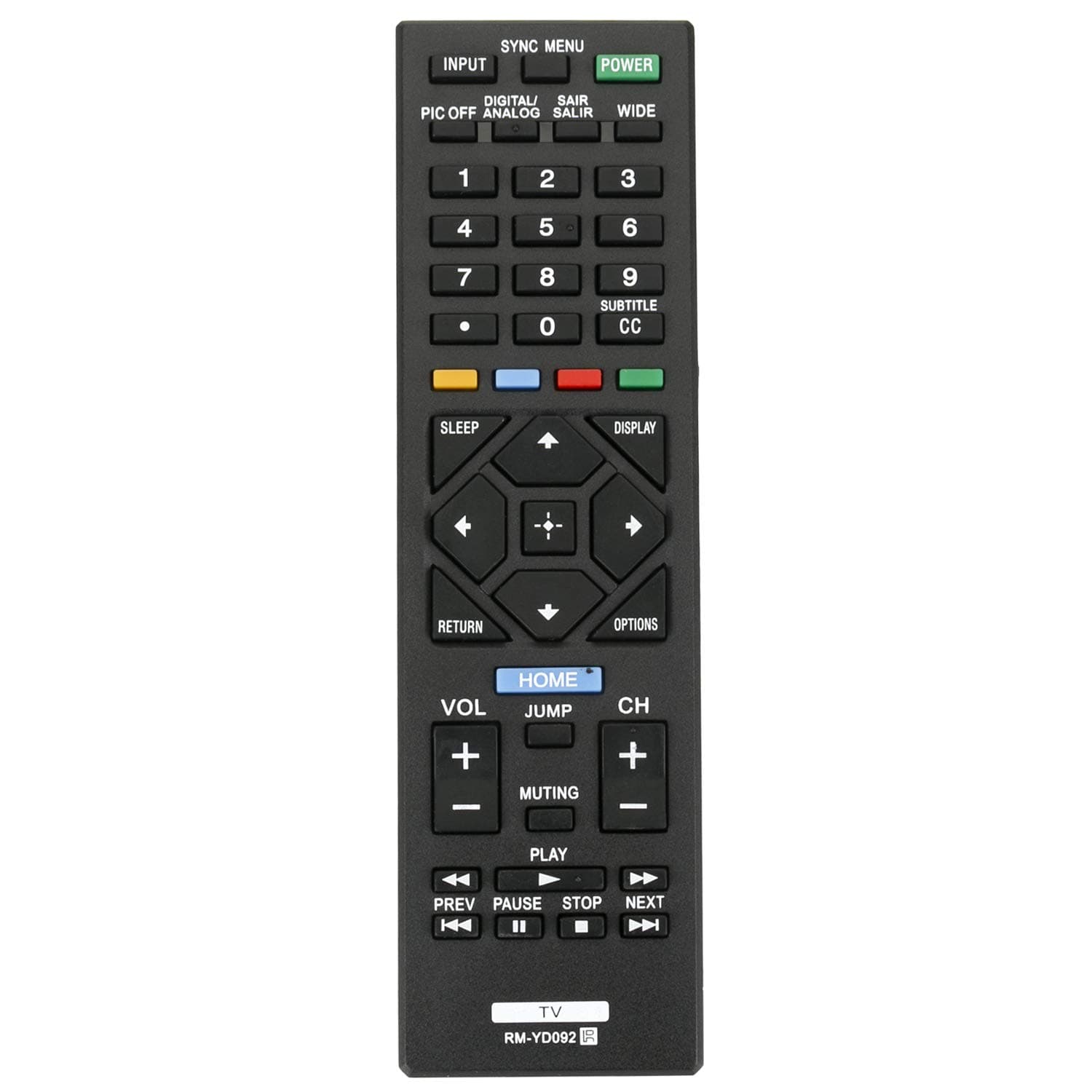 RM-YD092 RMYD092 Remote Control fit for Sony Bravia LCD TV KDL-32R430B KDL-32R420B KDL-32R421A KDL-40R450 KDL40R470B KDL-40R470B KDL-46R450 KDL-46R453A KDL-46R471A KDL-48R470B KDL-50R450 KDL-50R450A