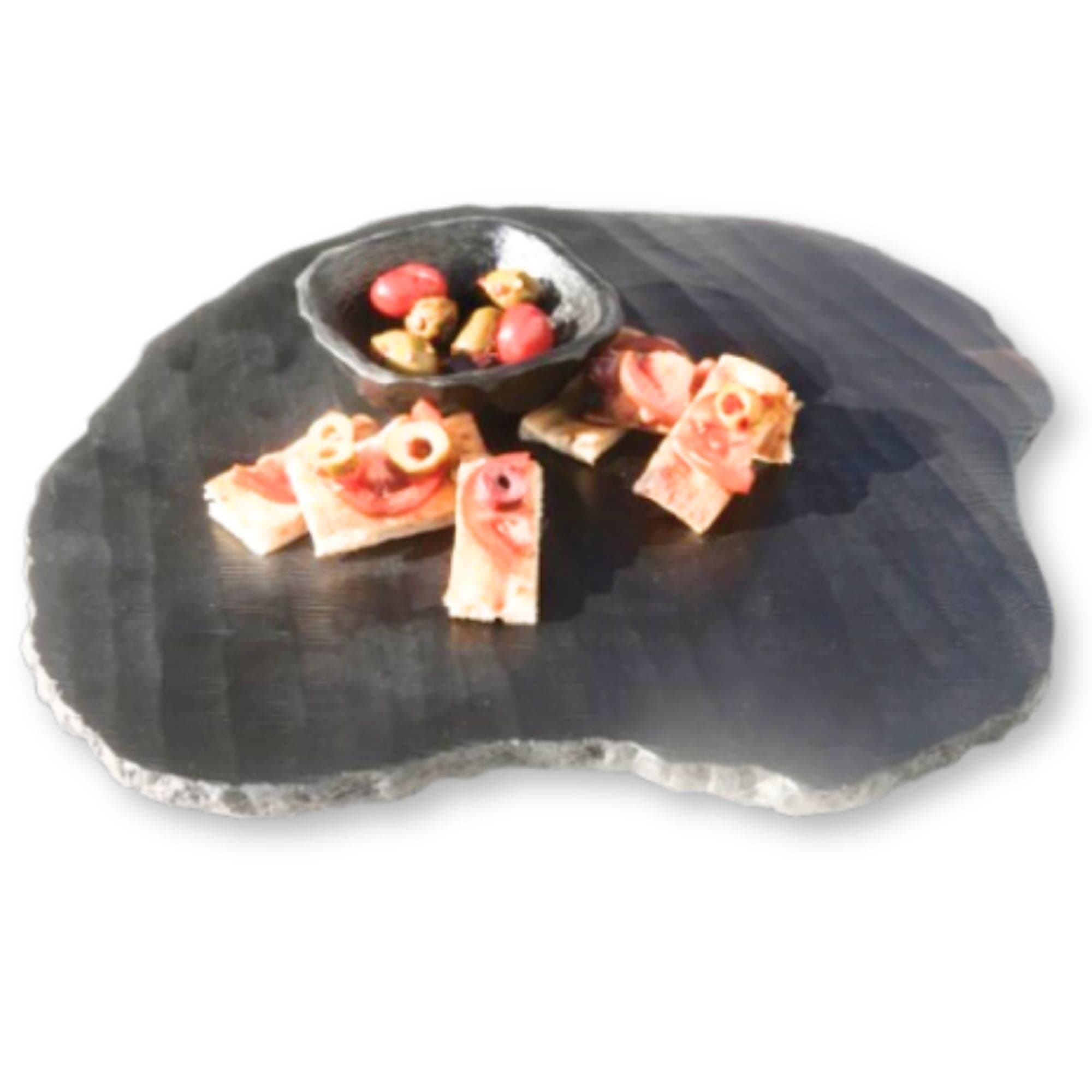 Resin Display Serving Tray, Kenny Mack Jagged Edge Uneven 18" Gastronorm Buffet Table Presentation Food Server Charcuterie Board, Commercial Foodservice Restaurant Hotel Use, Expresso Brown