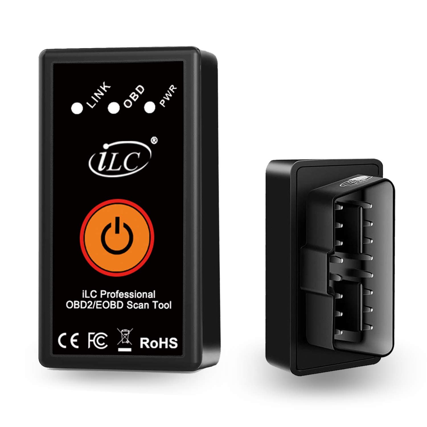 iLC OBD2 Bluetooth Car Diagnostic Scanner Code Reader OBD Auto Code Reader Engine Light Check Wireless Data Feed To Your Cell Phone