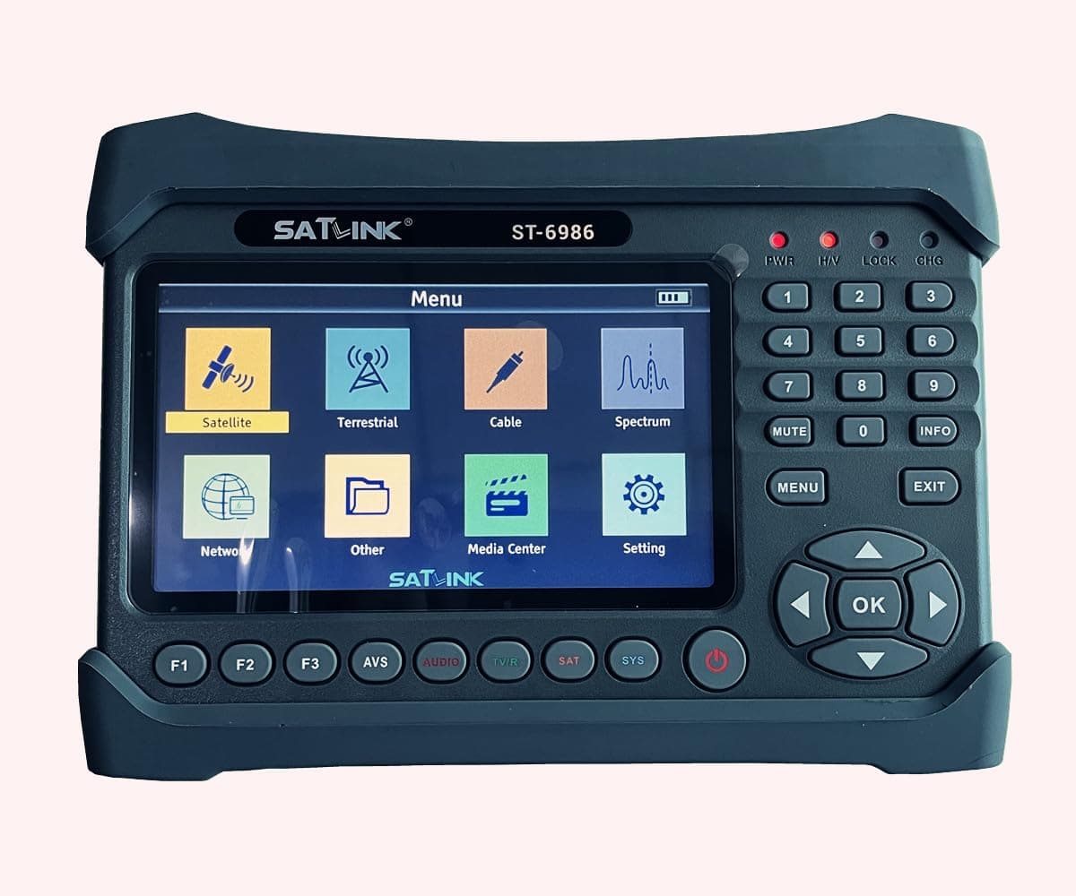 ST-6986 Satellite TV Receiver DVB-S/S2/T/T2/C Combo Meter MPEG4 HD H.265 10bits Spectrum Spectrum analyzer Digital Satellite Finder Meter