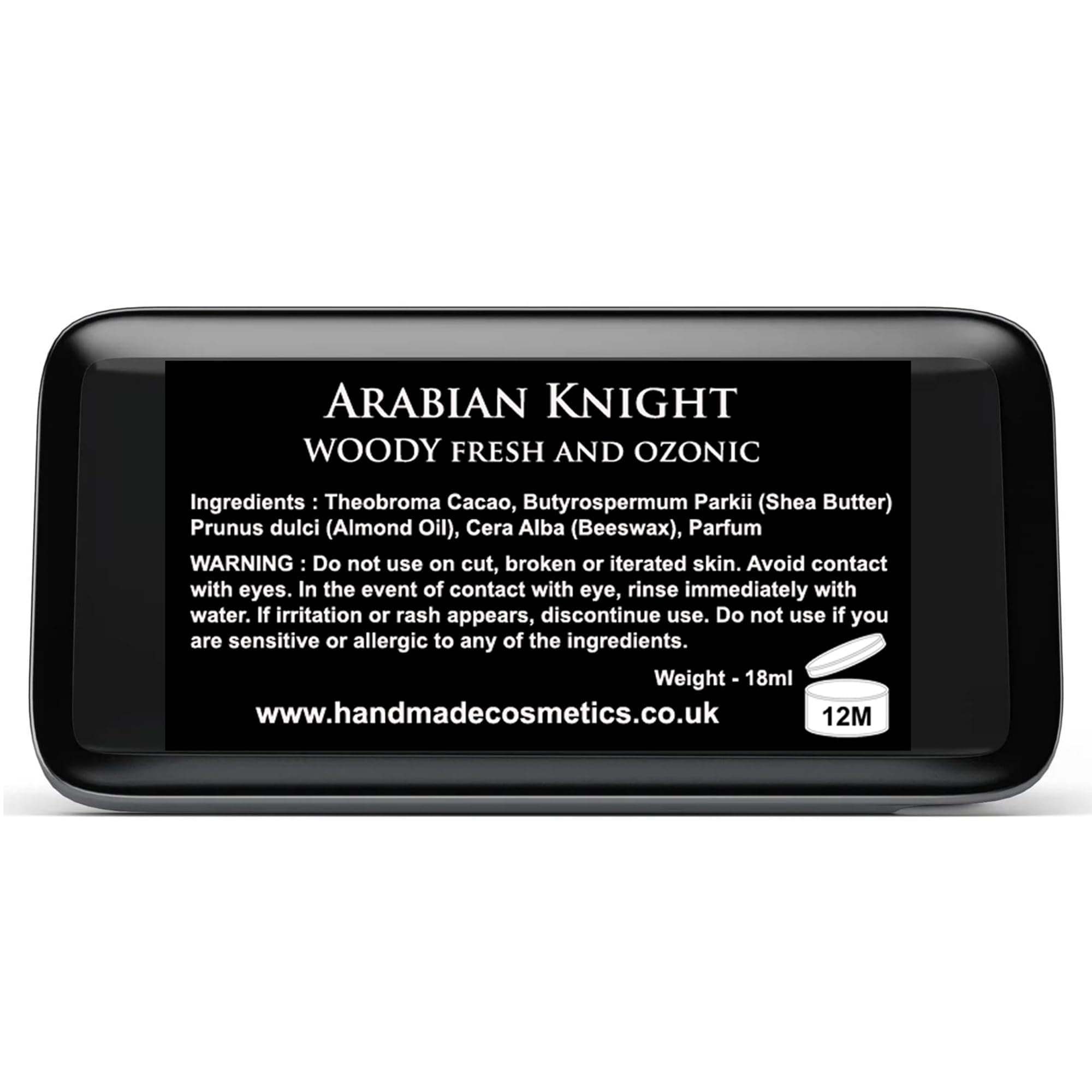 Solid Cologne For Men After Shave Aftershave balm Smoky Oud with Woody and Amber (Arabian Knight, 18ml)