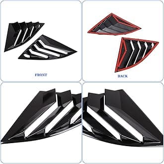 Fgtagtal Rear Side Window Louver Cover Fit for Toyota Supra GR A90 A91 MK5 2019-2025, Side Window Louvers Air Vent Scoop Shades Trim Cover(Bright Black)