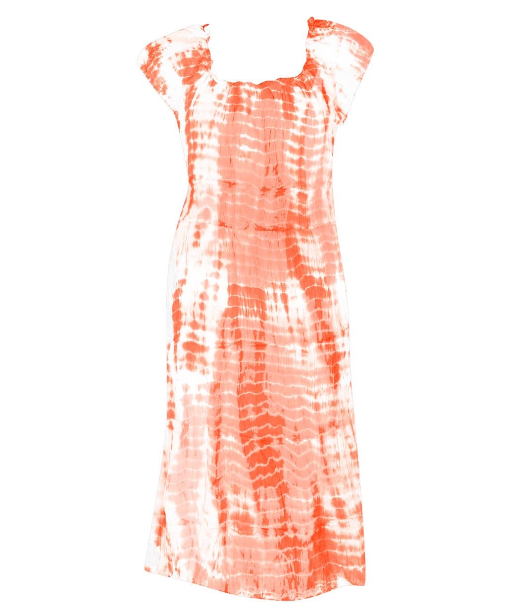 Plus Size Melon Tiered Tie Dye Maxi Dress --Size: 2x Color: Melon