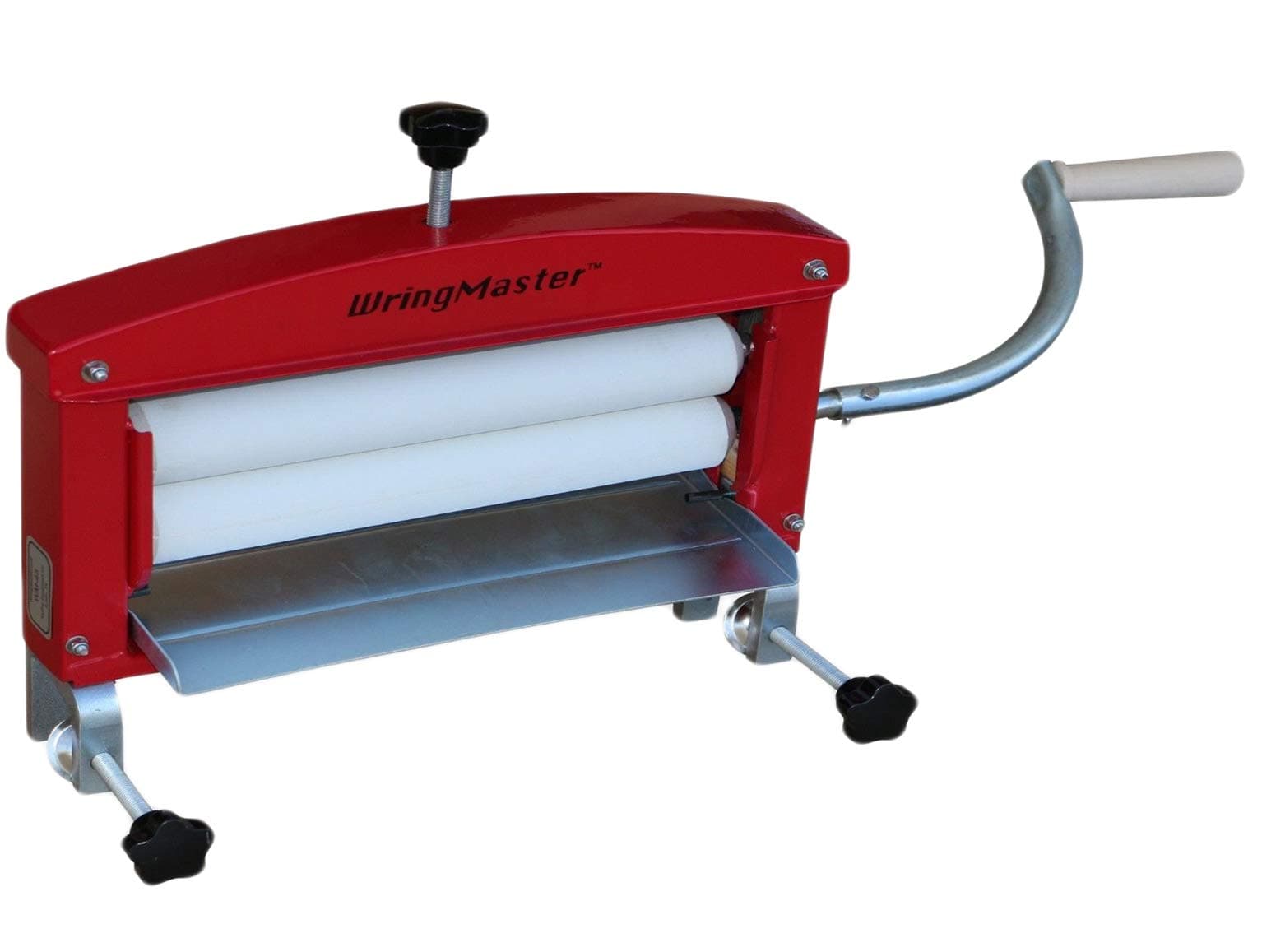 Clothes Wringer Hand Crank - Extra Wide 14" Rollers - for Home, Boating, Camping, Laundry Dryer (Red)