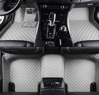 Custom Car Floor Mats Compatible with Mercedes-Benz A B C E G CL CLA CLK CLS ML EQA EQB EQC EQE EQS EQV GLA GLB GLC GLK GLS SLK SL SLC S R AMG GT Waterproof Car Mat (c-Gray)