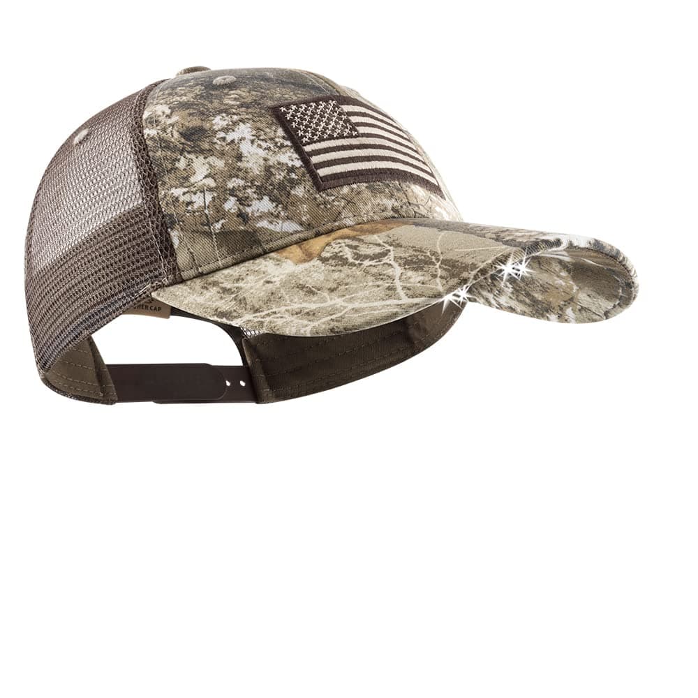 POWERCAP LED Hat 25/10 Ultra-Bright Hands Free Lighted Battery Powered Headlamp –Black Structured Cotton (CUB4-282665)