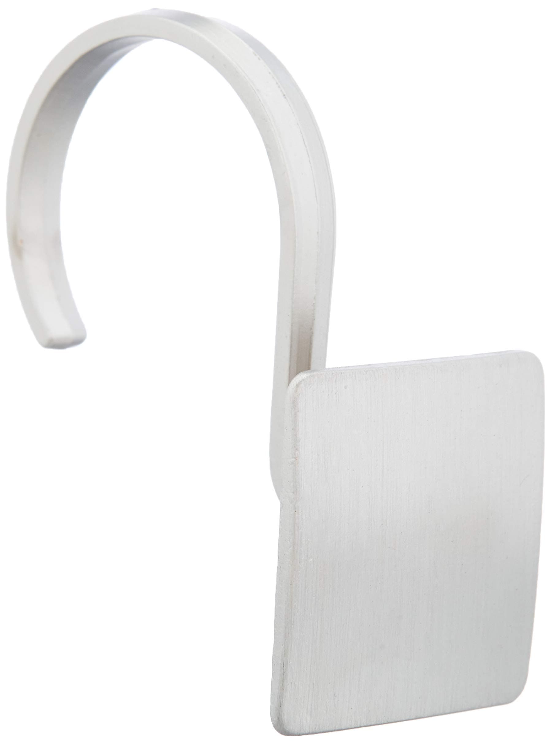 Amazon Basics Shower Curtain Hooks - Classic Square Hooks, Nickel
