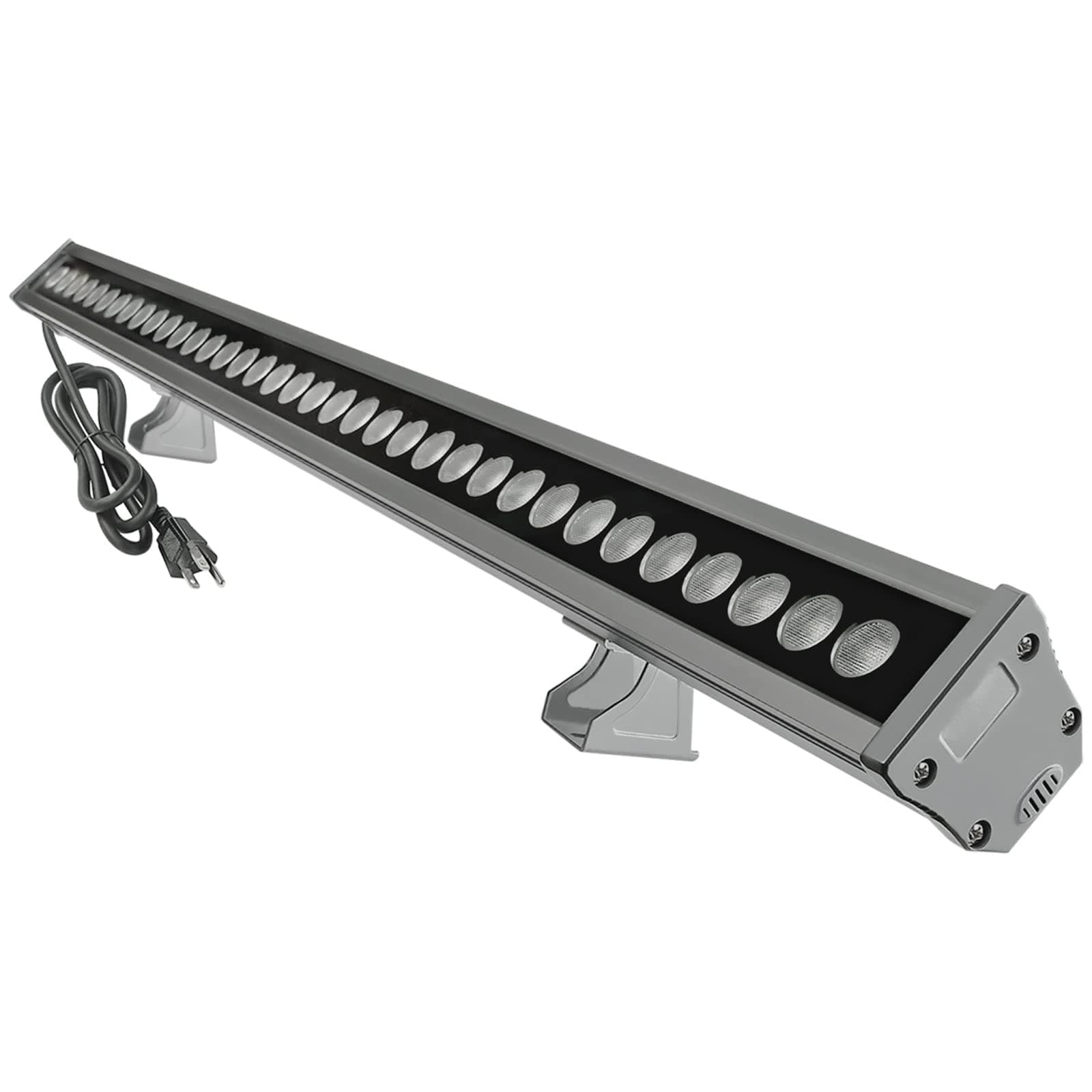 36W LED Wall Washer Light Bar, 4000lm 5000K Daylight Linear Strip, 120V Plug in Outdoor Signage Lighting, IP65 Waterproof Anti-Fog Valve, 45° Beam for Indoor Art, Stage, Patio, Landscape