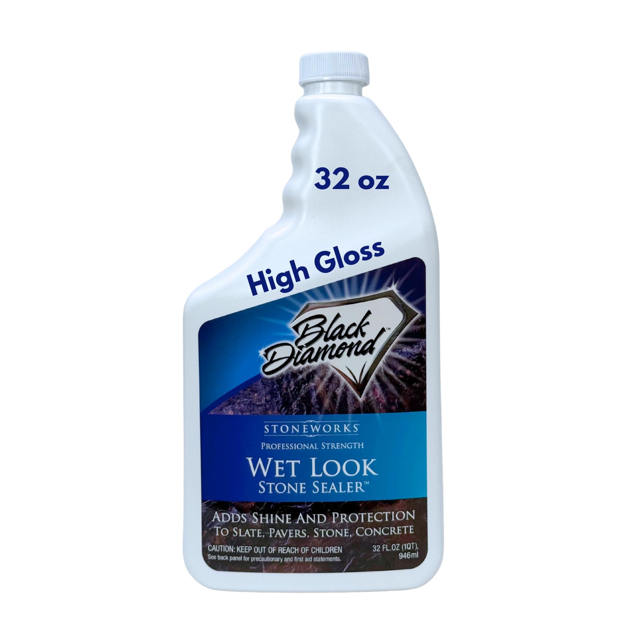 Black Diamond Stoneworks ウェットルックナチュラルストーンシーラー スレート・石・コンクリート・レンガ・ブロック・砂岩・車道・ガレージ床に対応 光沢と保護力が長持ち（英語版）屋外または屋内用 32 oz WET 1