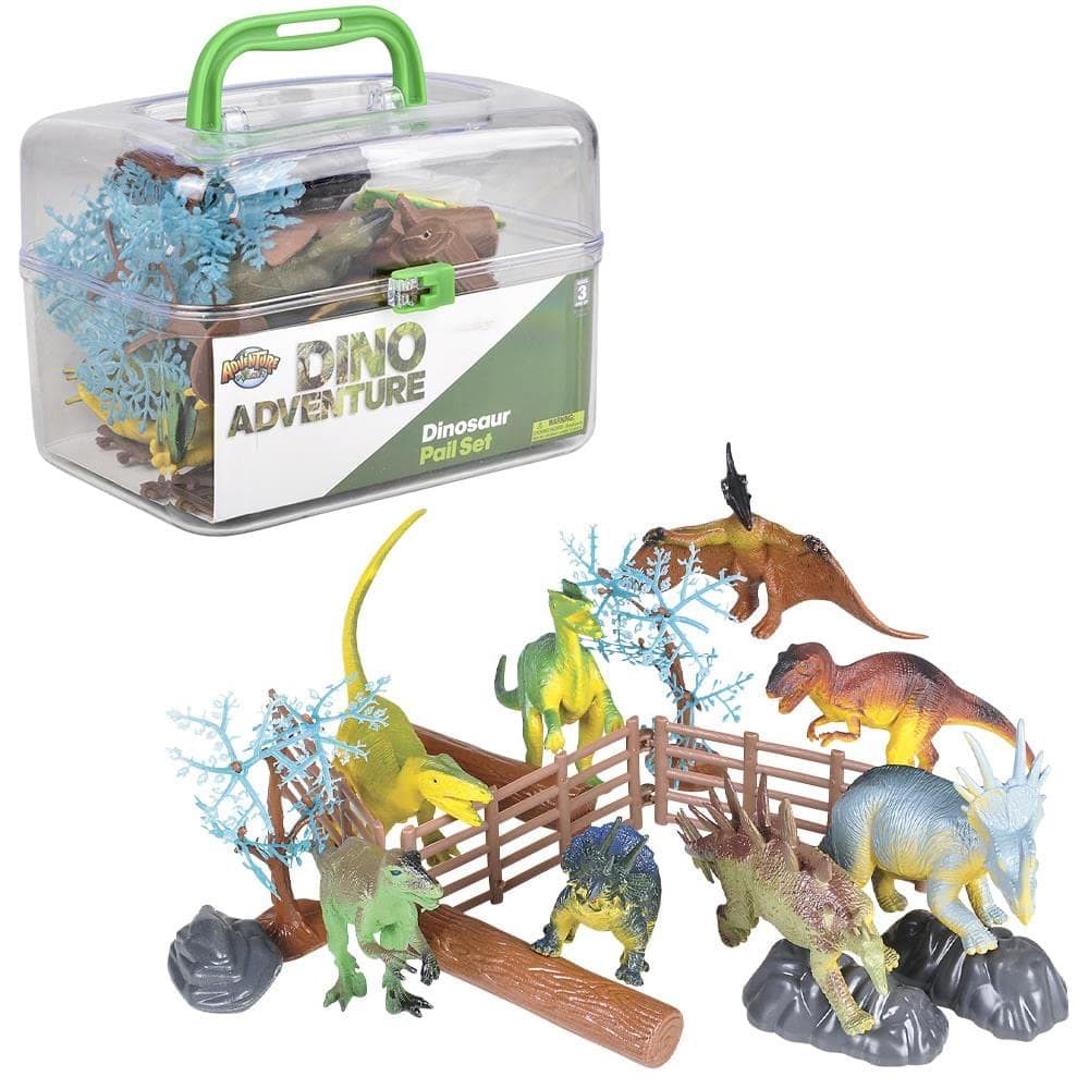 Adventure Planet Dinosaur Set with Carrying Case, 20-Piece
