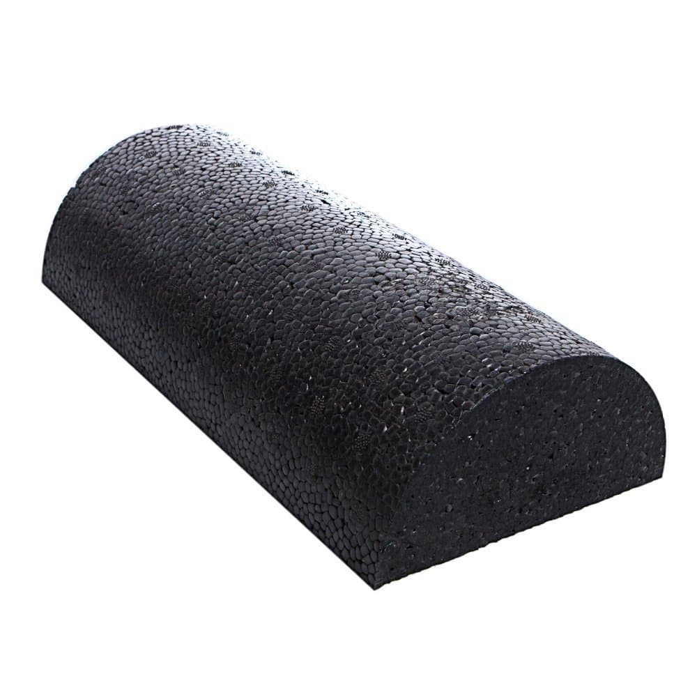 Black High Density Foam Rollers - Extra Firm - 6" x 12" HALF Round (Semi-Circle; "D" Shape)