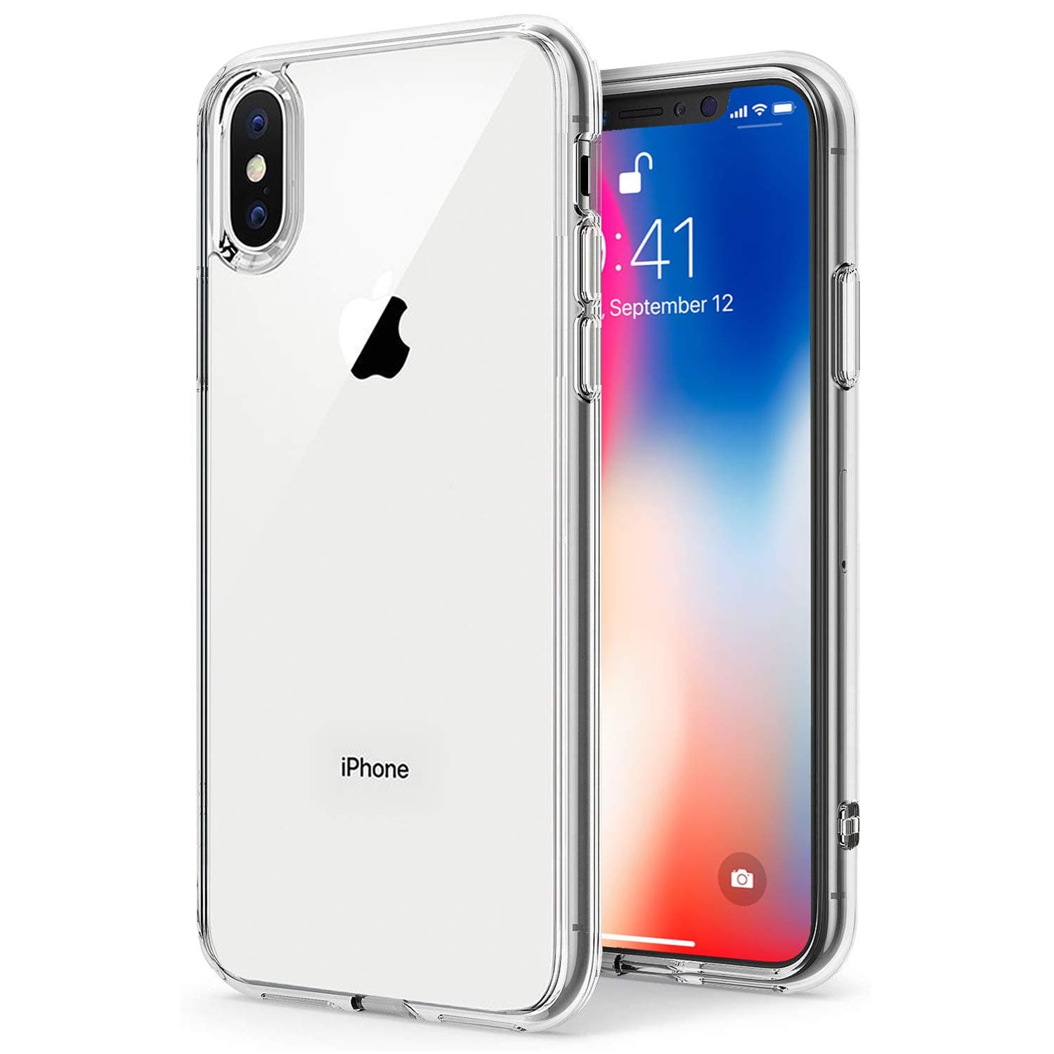 TENOC Phone Case Compatible with iPhone X & iPhone Xs, Clear Case Shockproof Protective Bumper Slim Cover for 5.8 Inch