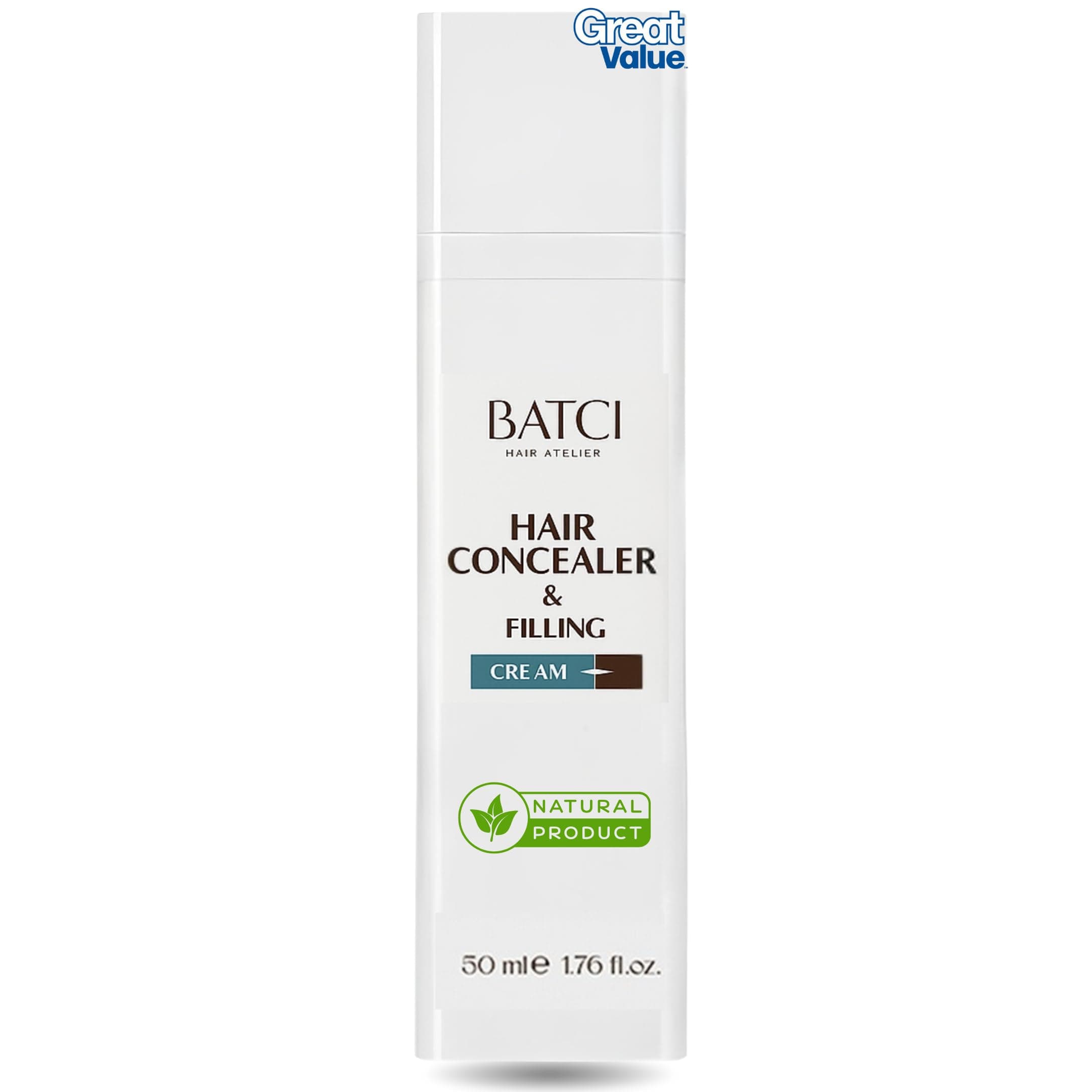 BATCI Hair Concealer Cream – Instant Bald Spot Coverage & Root Touch-Up – Waterproof, Natural-Looking Scalp Concealer for Thinning Hair – Long-Lasting, Sweat-Proof, Easy to Apply – 50ml