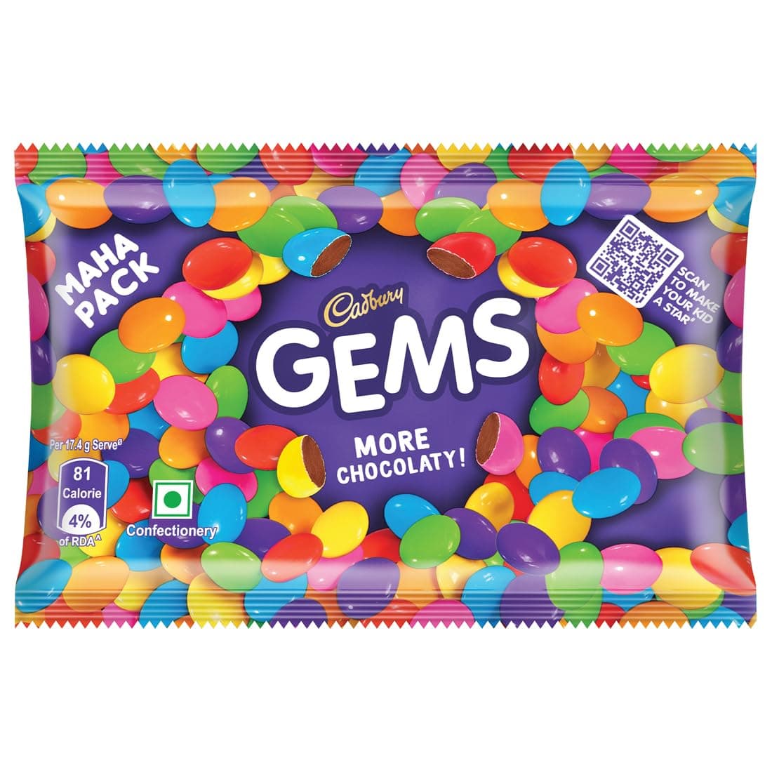 Cadbury Gems 17.4g Chocolate Bag