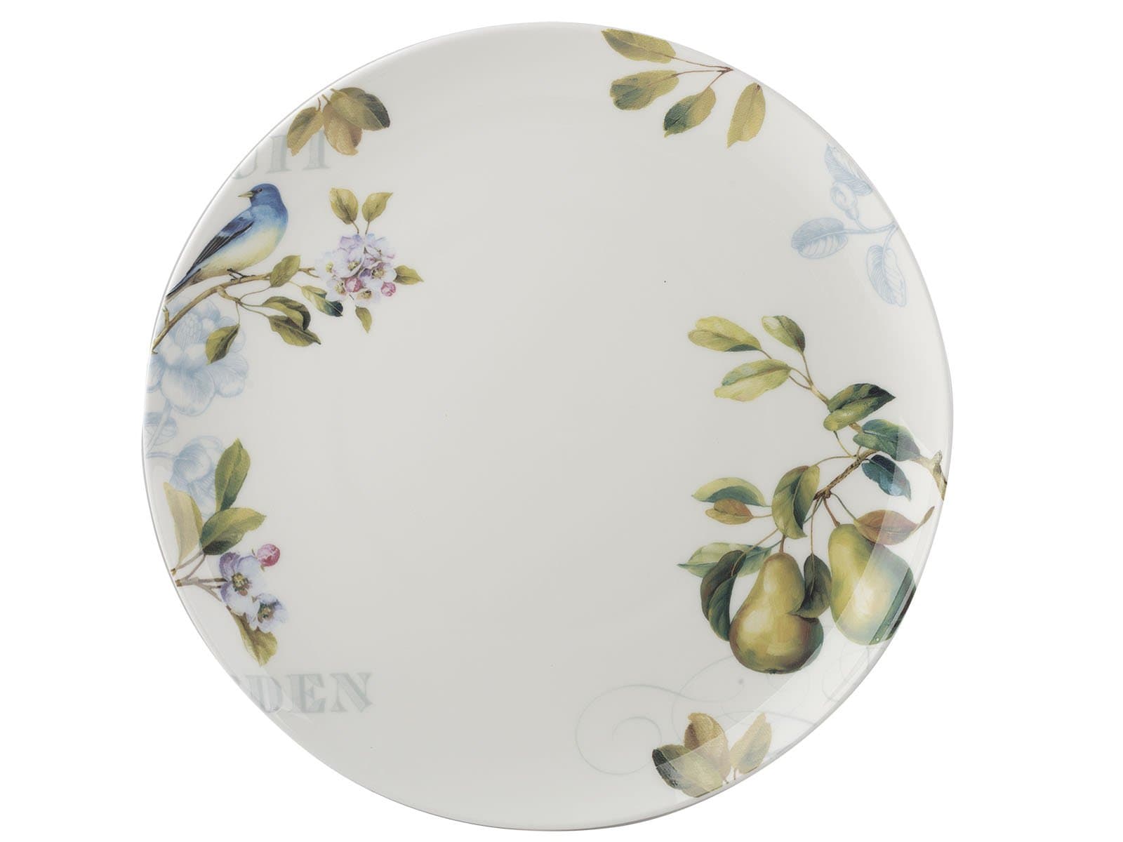 The English Table Spring Fruits Dinner Plate, Ceramic, White, 2.5 x 27.1 x 27.1 cm