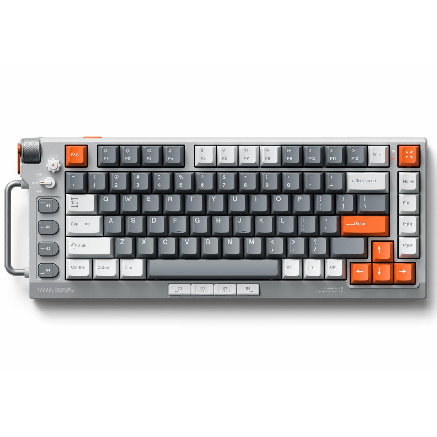 nuphy Field75 HE Magnetic Switch Gaming Keyboard,Wired Keyboard,83 Keys PC Gaming Keyboard,One Knob Volume Control, Hall Effect Sensors,Adjustable Actuation,Rapid Trigger-Magnetic White Switch