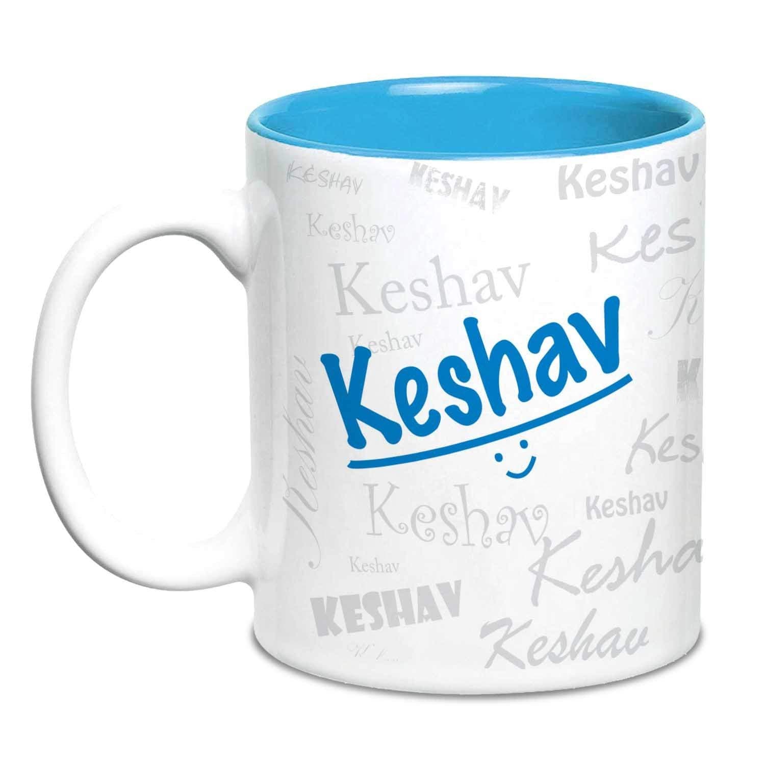 Hot MuggsMe Graffiti Mug - Keshav Personalised Name Ceramic, 315ml, 1 Unit