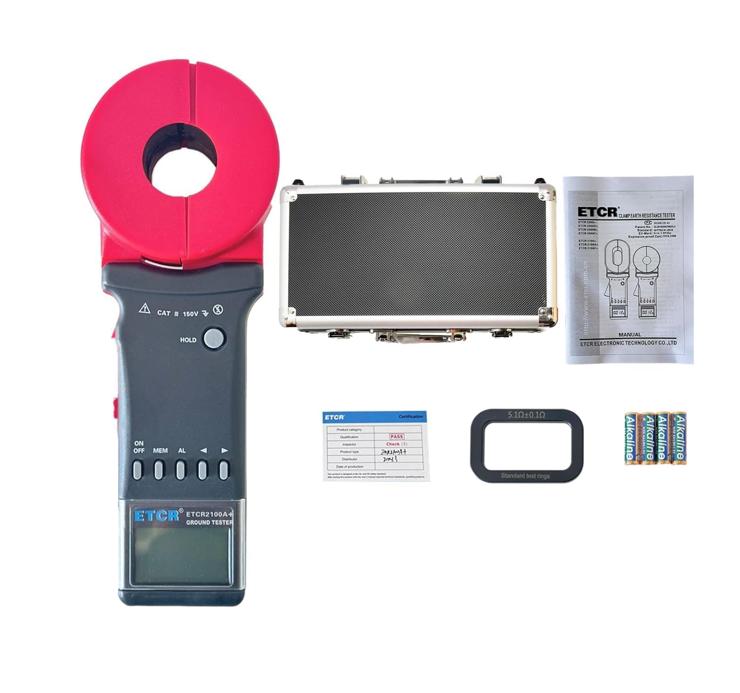 ETCR ETCR2100A+ Digital Clamp Ground Earth Resistance Meter Tester 0.01-200Ω