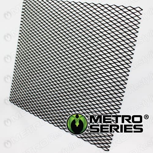 Universal Aluminum Diamond Mesh Grille Insert 48" x 12" Black (3 Pack)