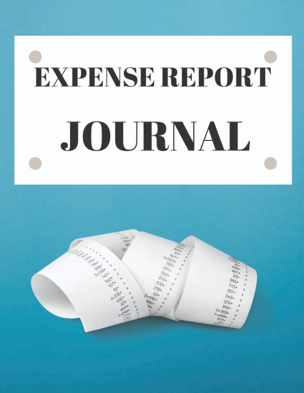 Expense report journal: Spending report with blue cover