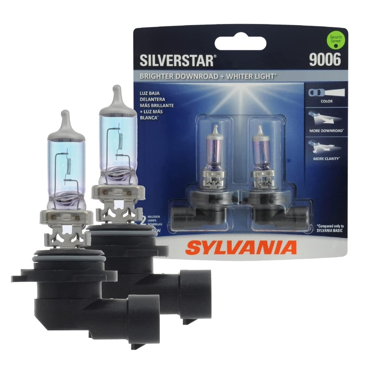 SYLVANIA 9006 SilverStar High Performance Halogen Headlight Bulb, (Contains 2 Bulbs)