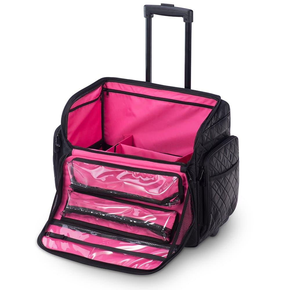 DeNOA Rolling Sewing Machine Storage Tote, Orchid Purple