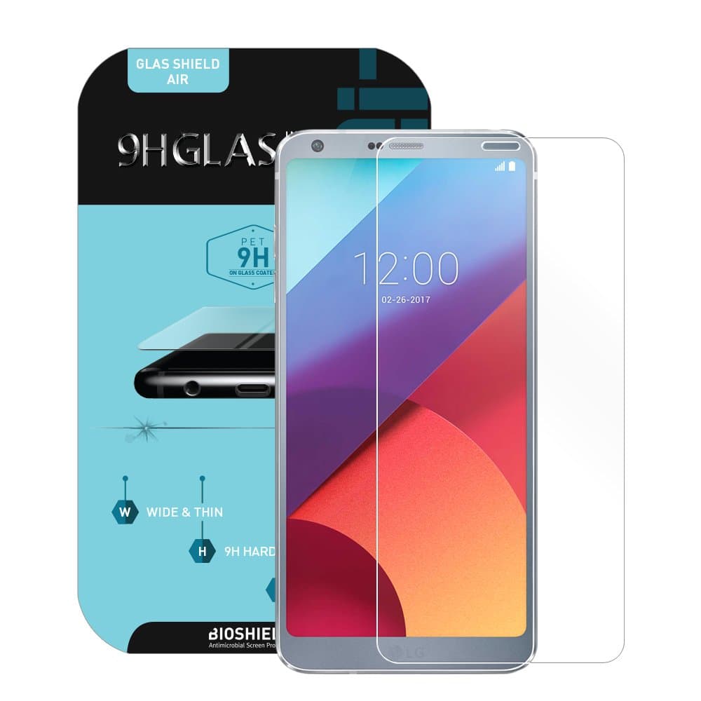 BIOSHIELD Infrangible 9H Tempered Glass Shield, HD Screen Protector for LG G6 [Front&Back]