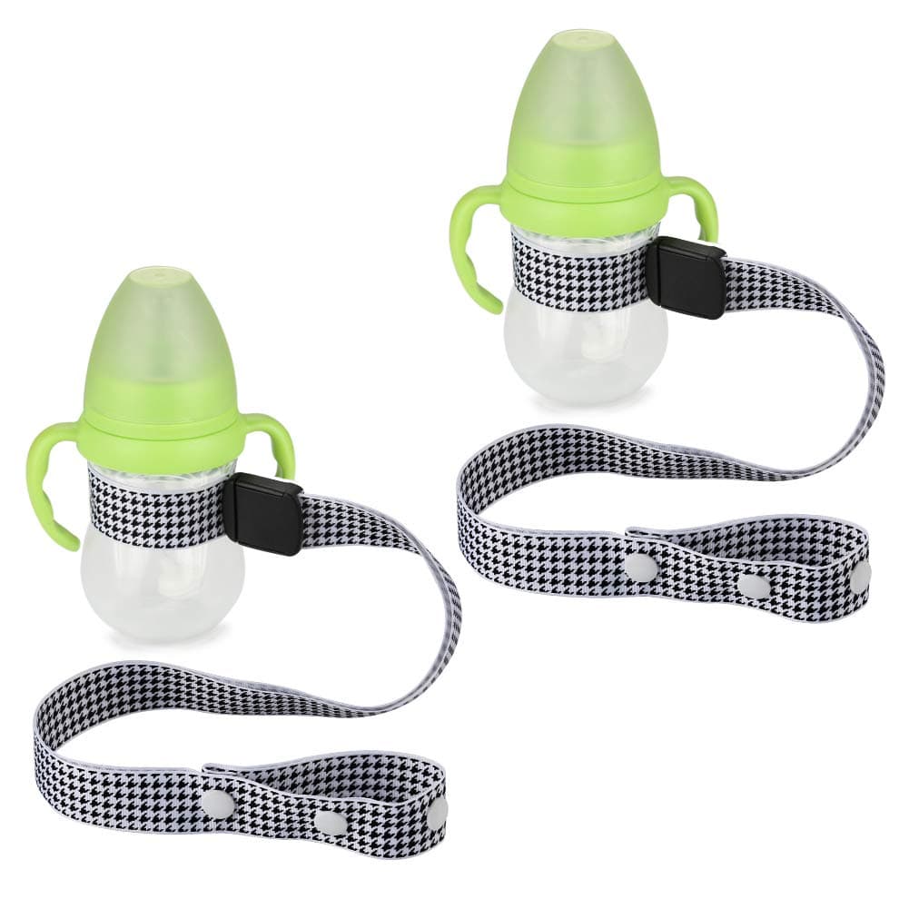 AccmorBaby Sippy Cup Strap , Adjustable Bottle/Cup Strap, Toddler Drink and Baby Bottles Holders and Toy Clips, Stroller, High Chair and Car Seat Universal Attachment Strap,2 Pack