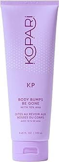 Kopari KP Body Bumps Be Gone Exfoliating Body Scrub with 10% AHA, to Smooth Skin, Reduce Bumps, Decongest Pores, Clarifying, Gently Exfoliate & Wash | 8.45 fl oz Tube