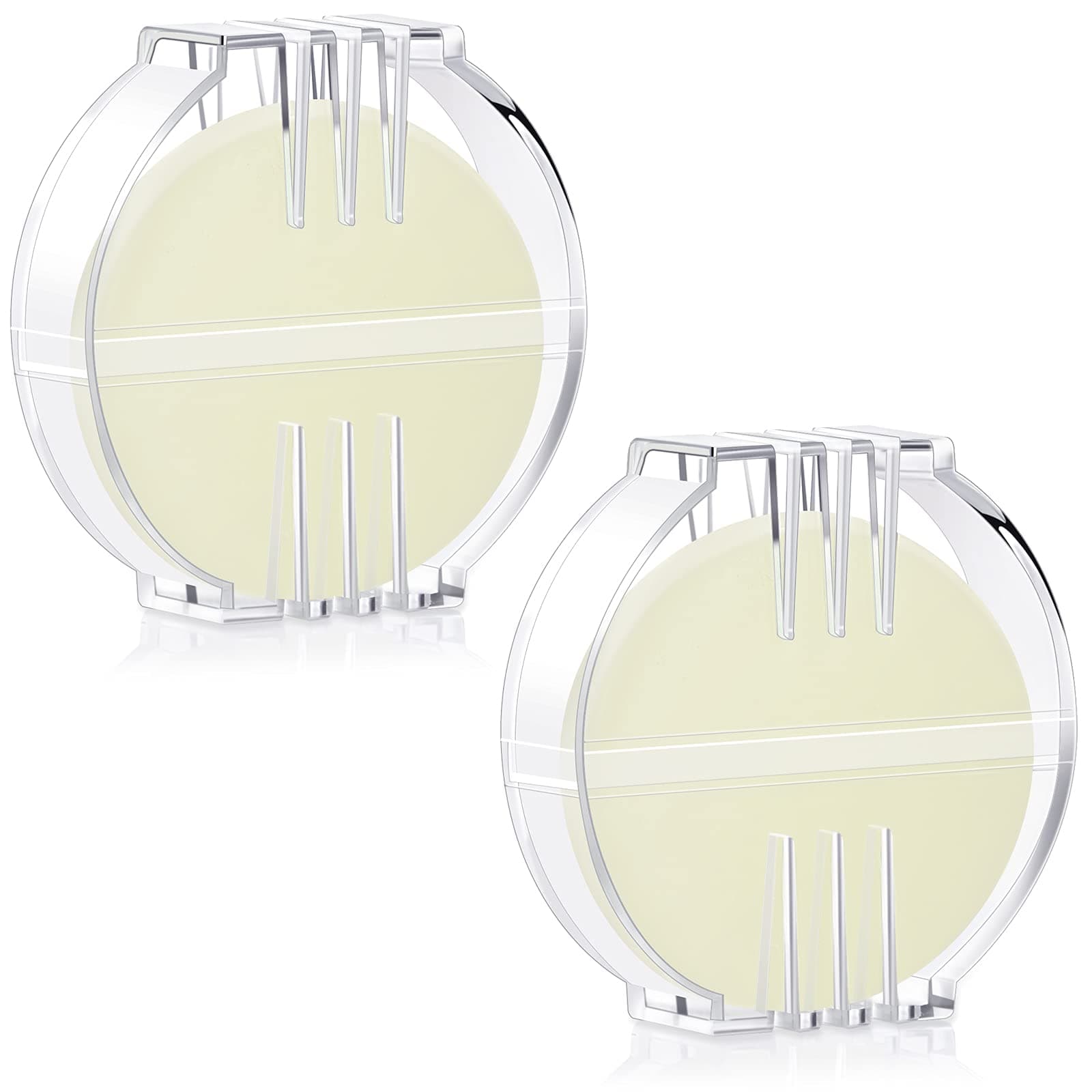 2 Pcs Thread Wax Thread Conditioner Beeswax for Hand Sewing Embroidery Beeswax Floss Conditioner for Quilting Sewing Strengthening Line Embroidery Wax (Colorless,Clear Case)